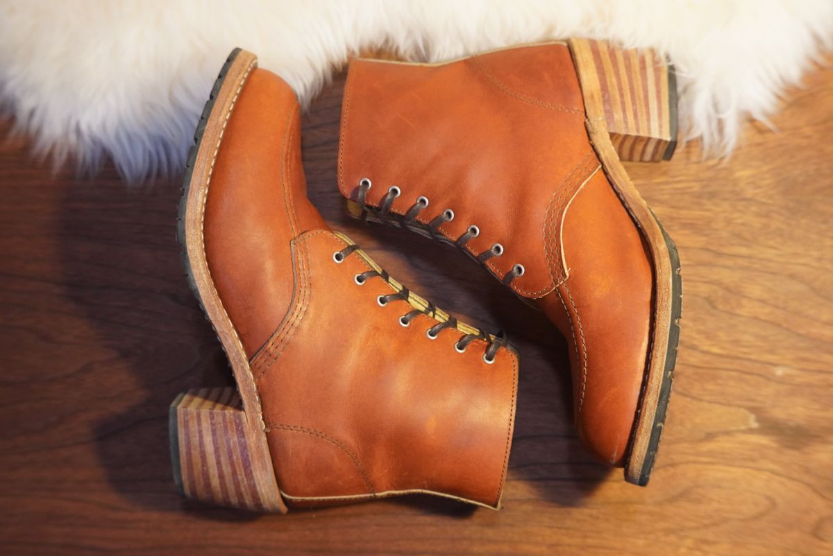 Photo by alleycat on November 5, 2025 of the Red Wing Clara in S.B. Foot Oro Legacy.