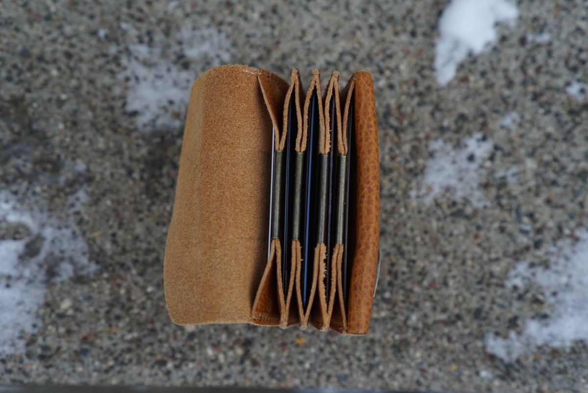 Photo by alleycat on December 1, 2025 of the Duluth Trading Company Accordion Wallet in Full-Grain Cowhide.