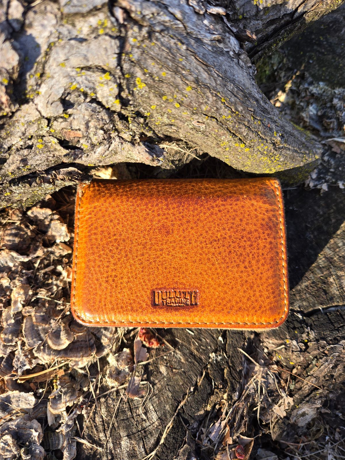 Photo by alleycat on April 5, 2026 of the Duluth Trading Company Accordion Wallet in Full-Grain Cowhide.