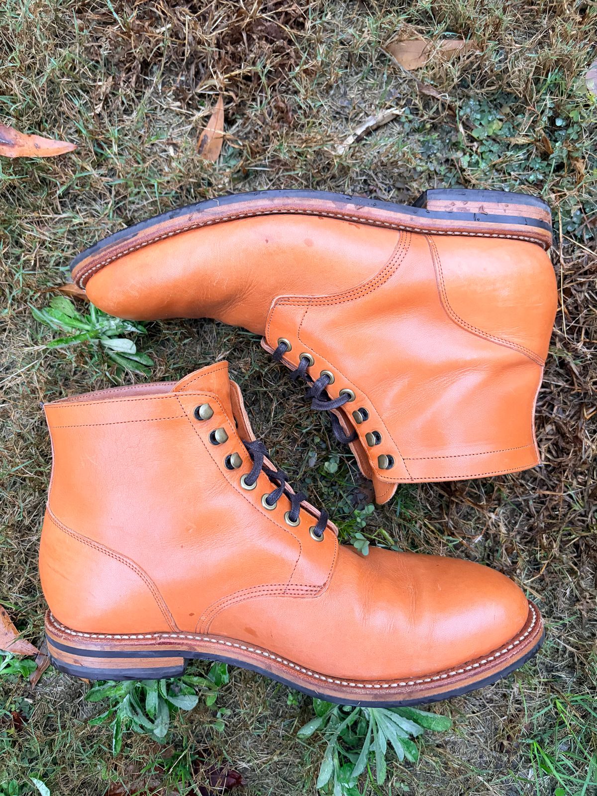 Photo by ChristianD on December 5, 2025 of the Grant Stone Diesel Boot in Horween Tan Essex.