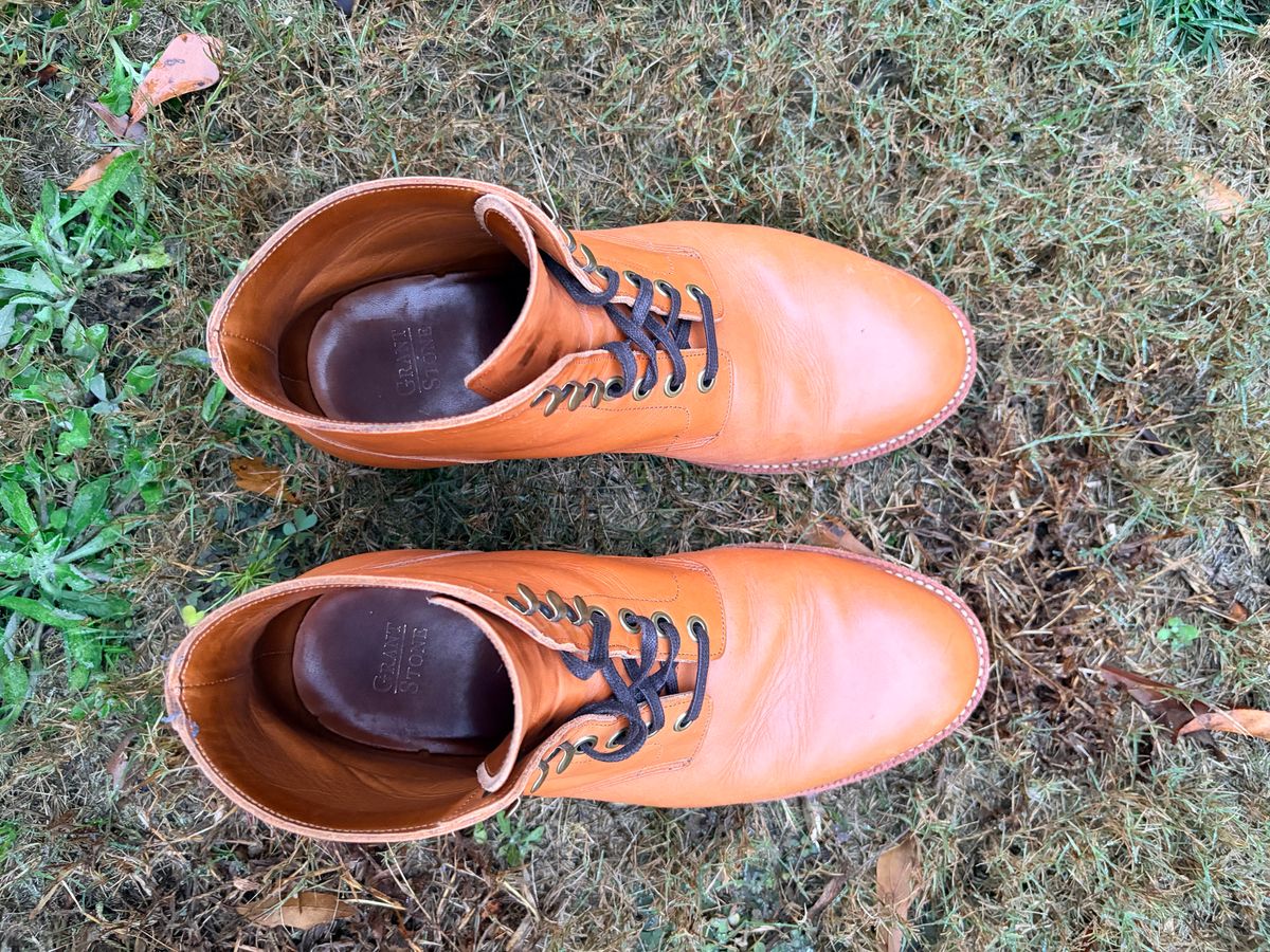 Photo by ChristianD on December 5, 2025 of the Grant Stone Diesel Boot in Horween Tan Essex.