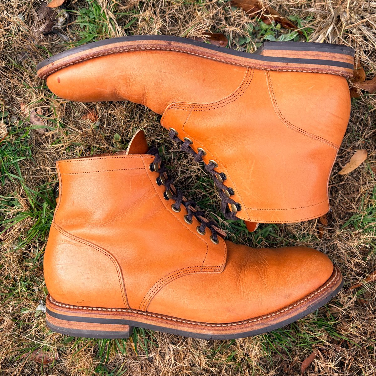 Photo by ChristianD on January 4, 2026 of the Grant Stone Diesel Boot in Horween Tan Essex.