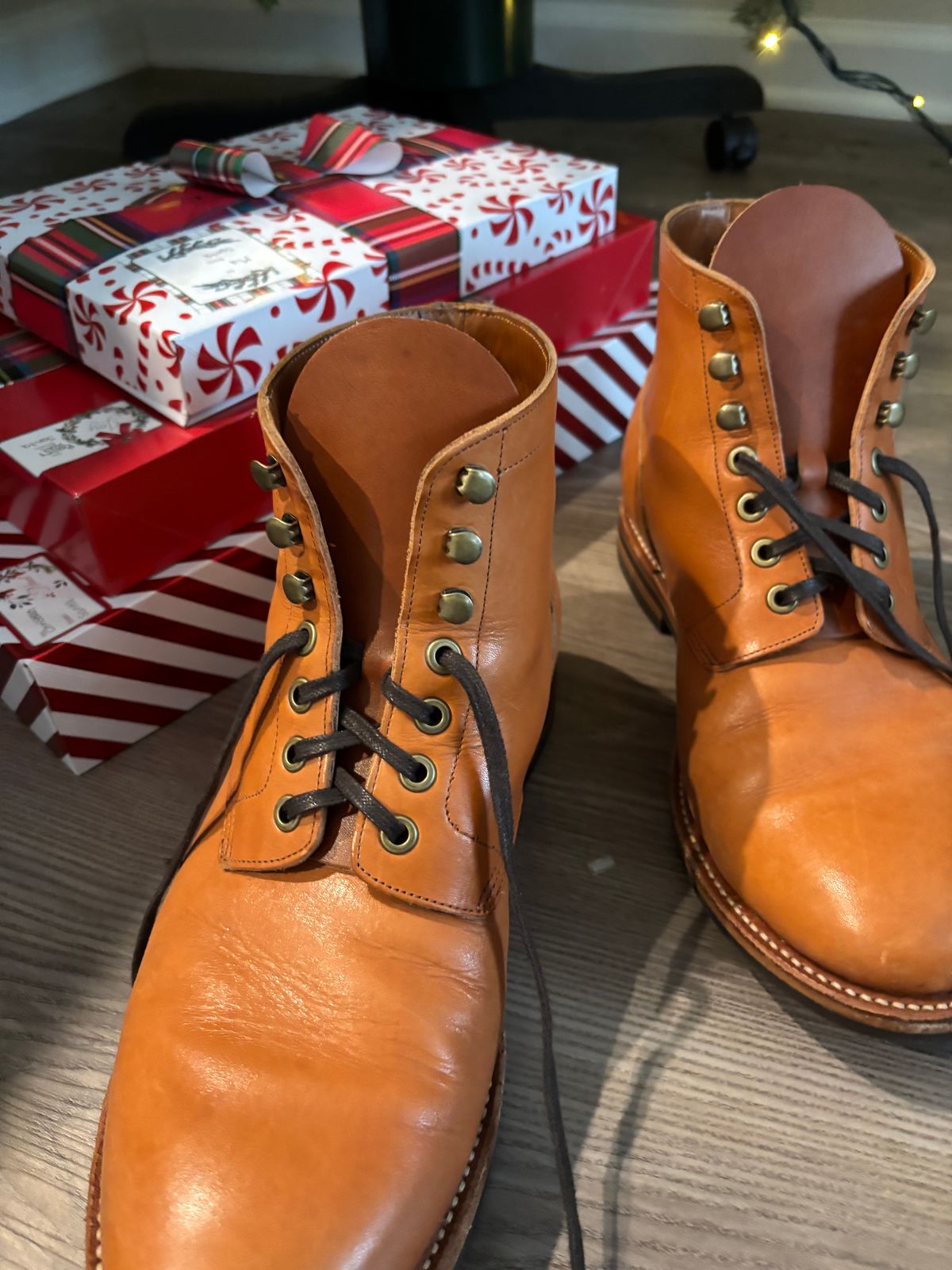 Photo by ChristianD on December 23, 2025 of the Grant Stone Diesel Boot in Horween Tan Essex.