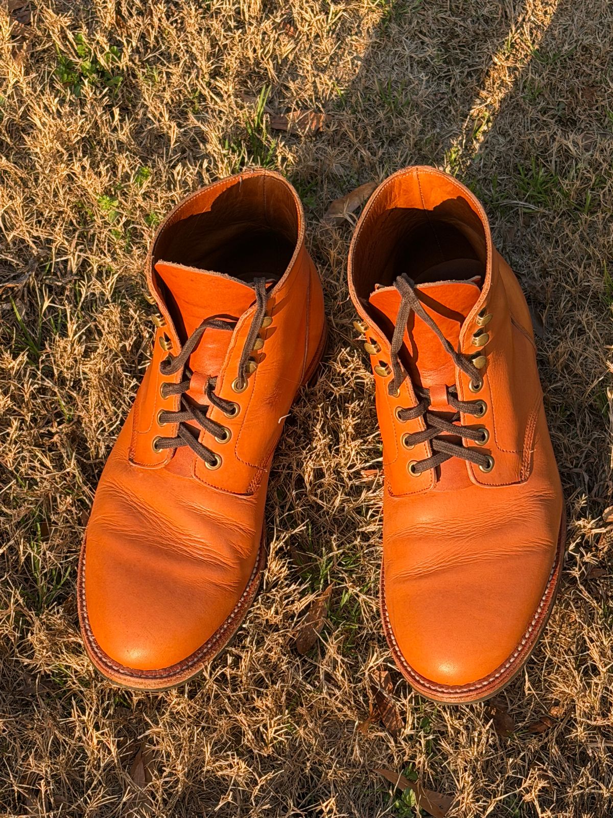 Photo by ChristianD on March 1, 2026 of the Grant Stone Diesel Boot in Horween Tan Essex.