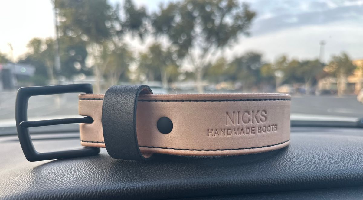 Photo by jfs1215 on September 29, 2025 of the Nicks Blackout Belt in Wickett & Craig Natural Veg Tan.