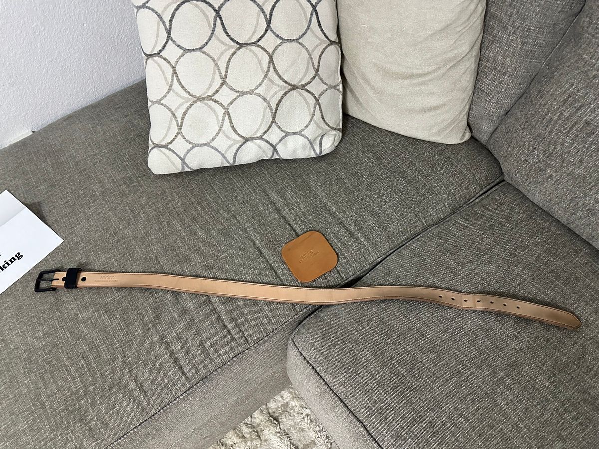 Photo by jfs1215 on November 6, 2025 of the Nicks Blackout Belt in Wickett & Craig Natural Veg Tan.