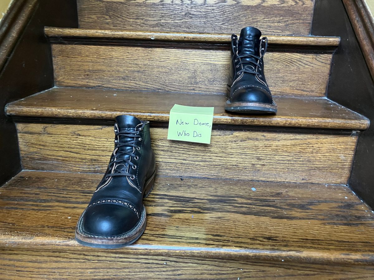 Photo by yoemanrandcorp on October 3, 2025 of the White's Semi-Dress in Horween Black Chromexcel Horsehide.