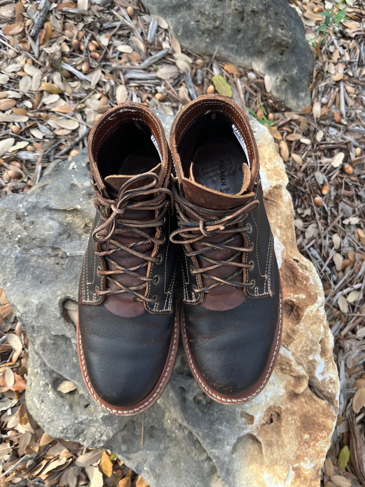 Photo by Grumpy on April 5, 2026 of the Truman Plain Toe Boot in Horween Java Waxed Flesh.