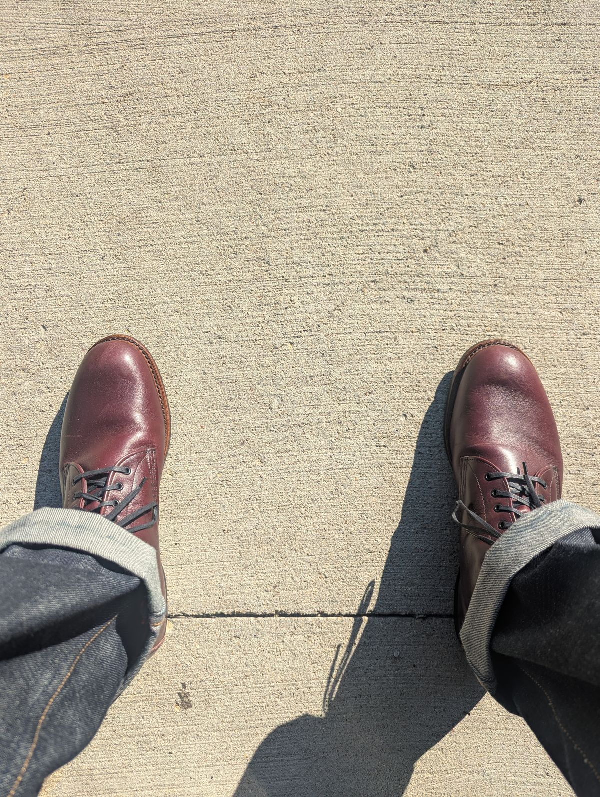 Photo by MrMister on September 30, 2025 of the Red Wing Red Wing / Sheldon 9072 in S.B. Foot Black Cherry Featherstone.