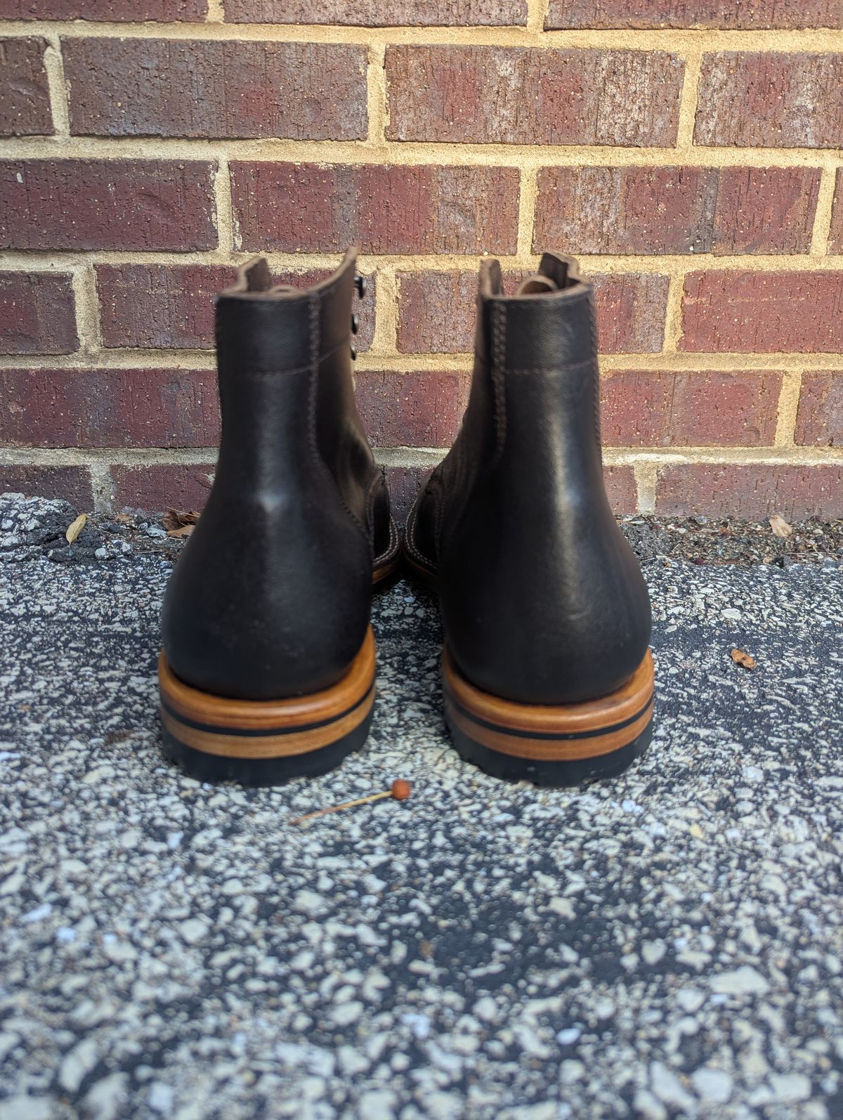 Photo by MrMister on September 30, 2025 of the Parkhurst The Allen in Horween Dark Brown Waxed Flesh.