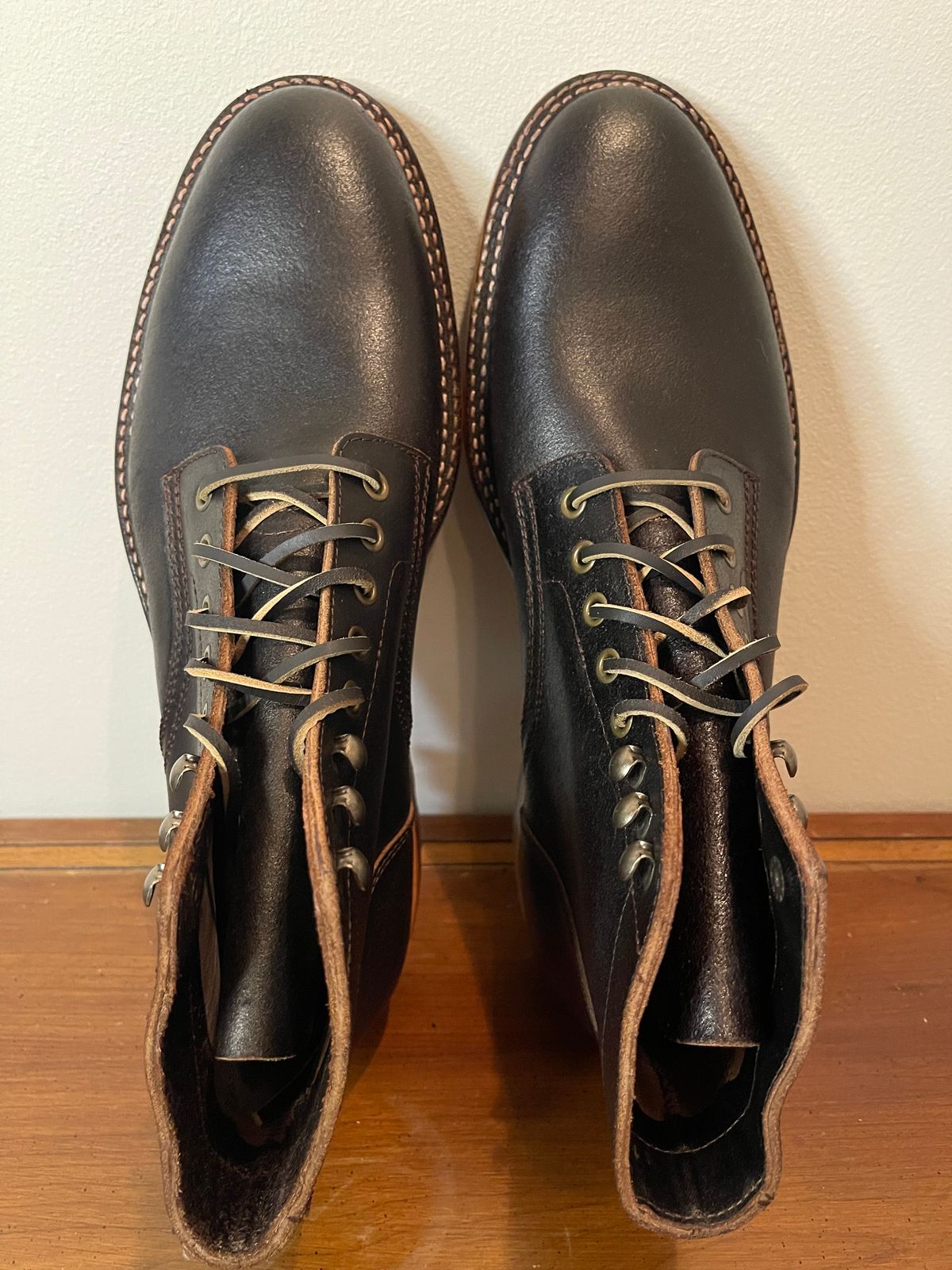Photo by MrMister on October 1, 2025 of the Parkhurst The Allen in Horween Dark Brown Waxed Flesh.