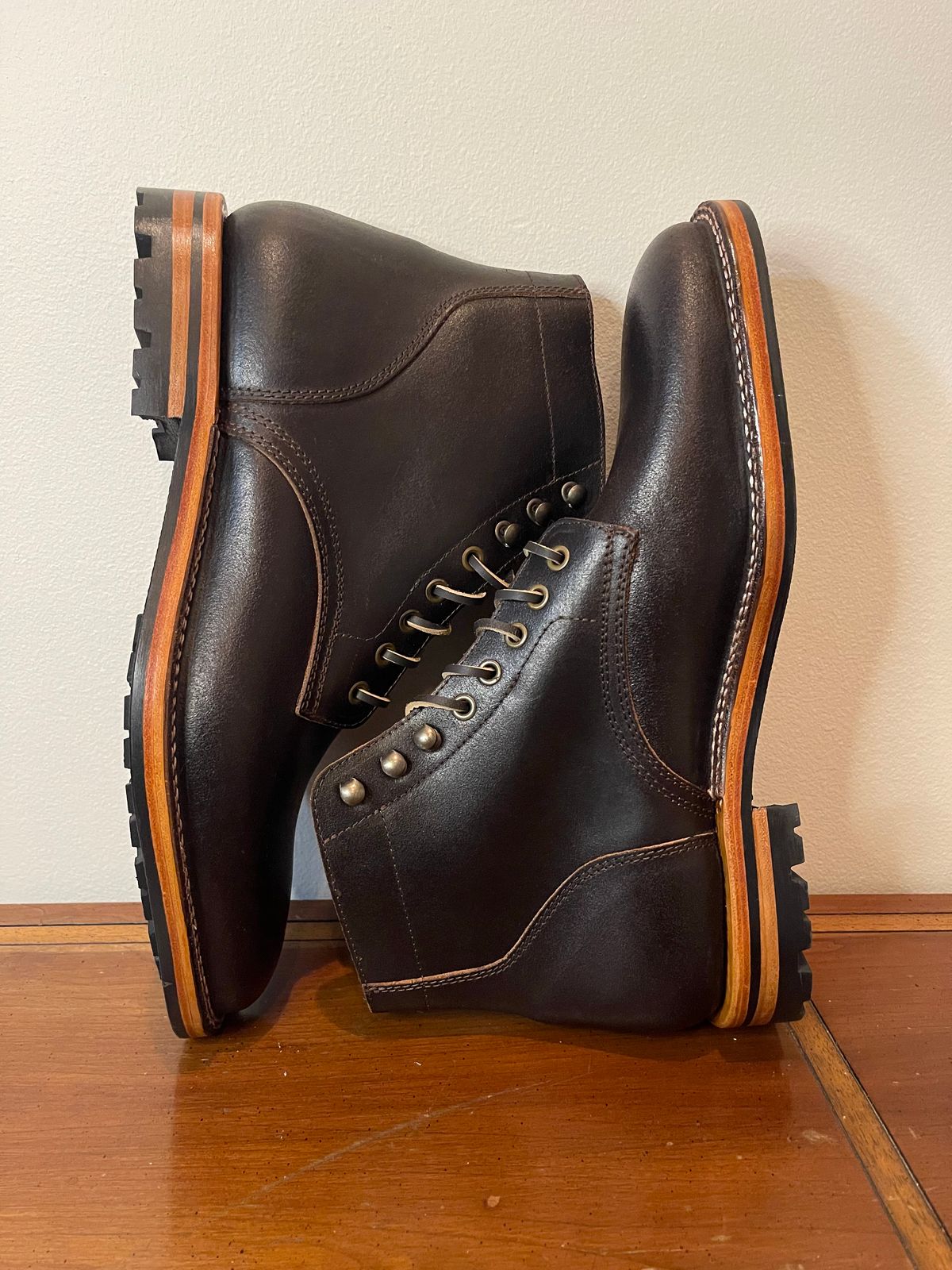 Photo by MrMister on October 1, 2025 of the Parkhurst The Allen in Horween Dark Brown Waxed Flesh.