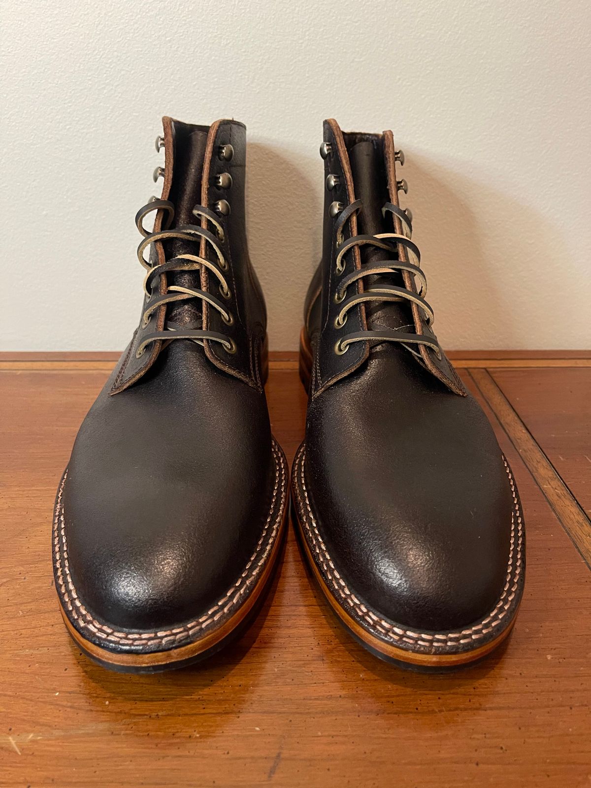 Photo by MrMister on October 1, 2025 of the Parkhurst The Allen in Horween Dark Brown Waxed Flesh.