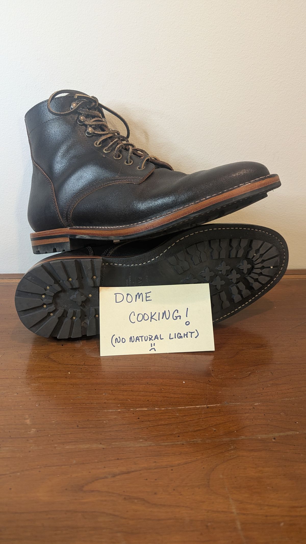 Photo by MrMister on November 6, 2025 of the Parkhurst The Allen in Horween Dark Brown Waxed Flesh.