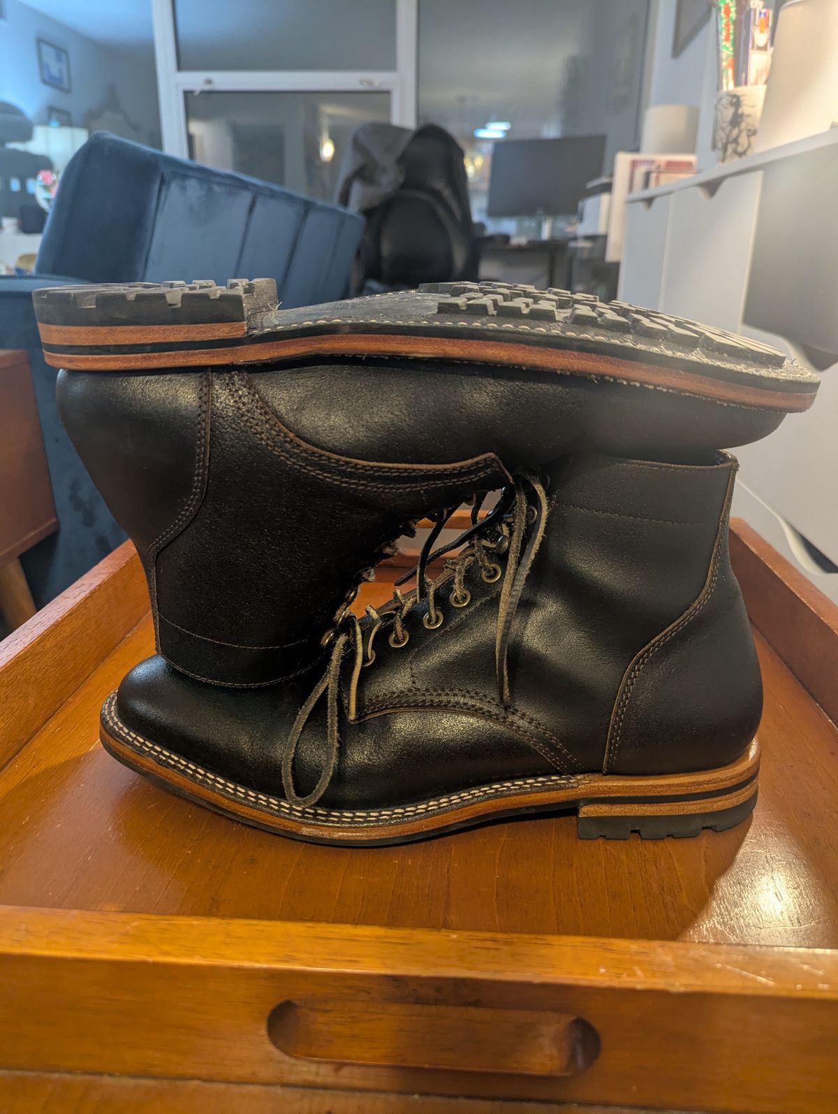 Photo by MrMister on December 6, 2025 of the Parkhurst The Allen in Horween Dark Brown Waxed Flesh.