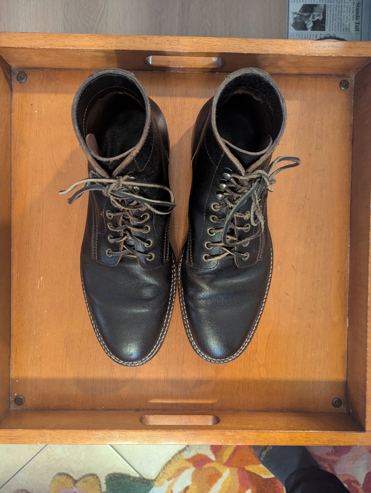 Photo by MrMister on December 6, 2025 of the Parkhurst The Allen in Horween Dark Brown Waxed Flesh.