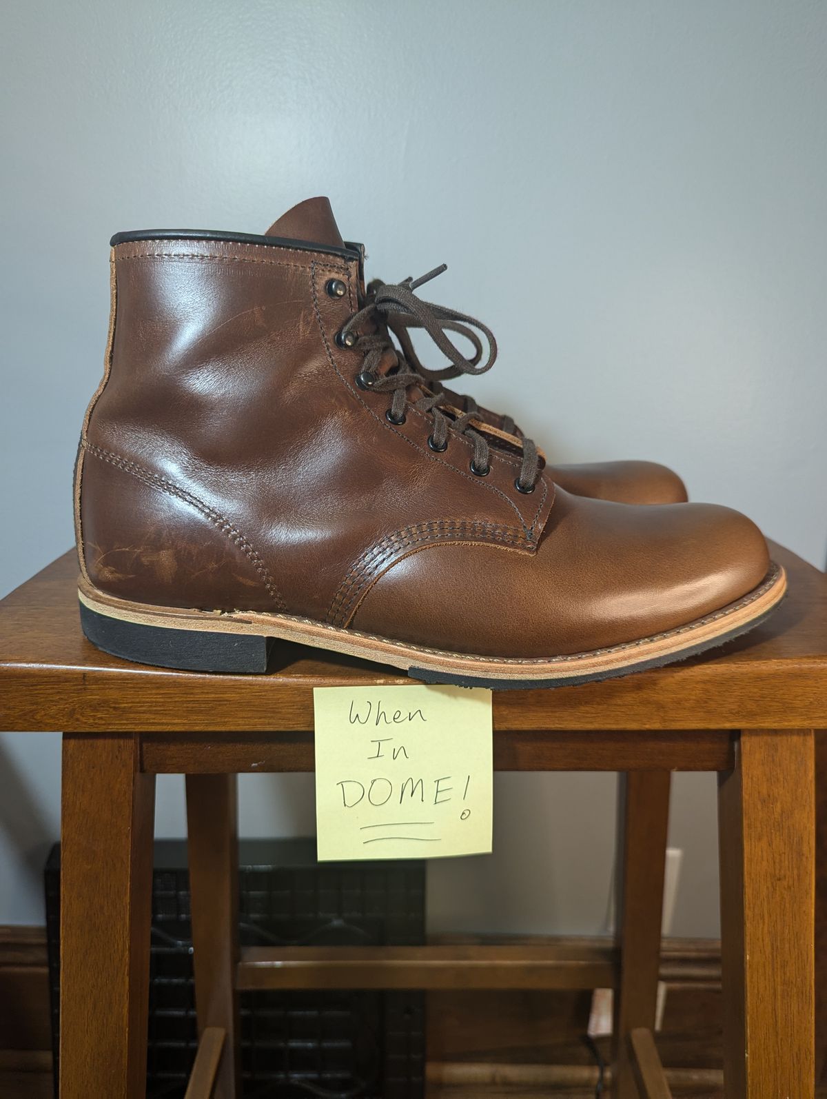 Photo by MrMister on November 6, 2024 of the Red Wing Beckman / 9422 in SB Foot Cigar Excalibur.