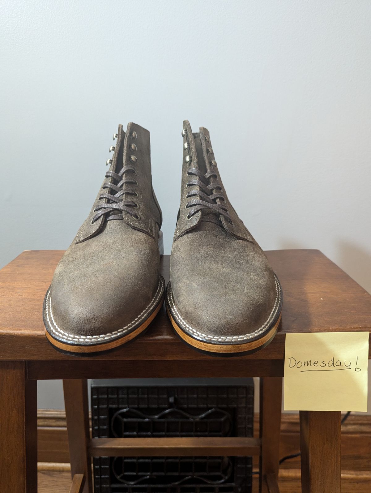Photo by MrMister on October 1, 2024 of the Parkhurst The Allen in Parkhurst/ C.F. Stead Stone Waxed Mohawk.