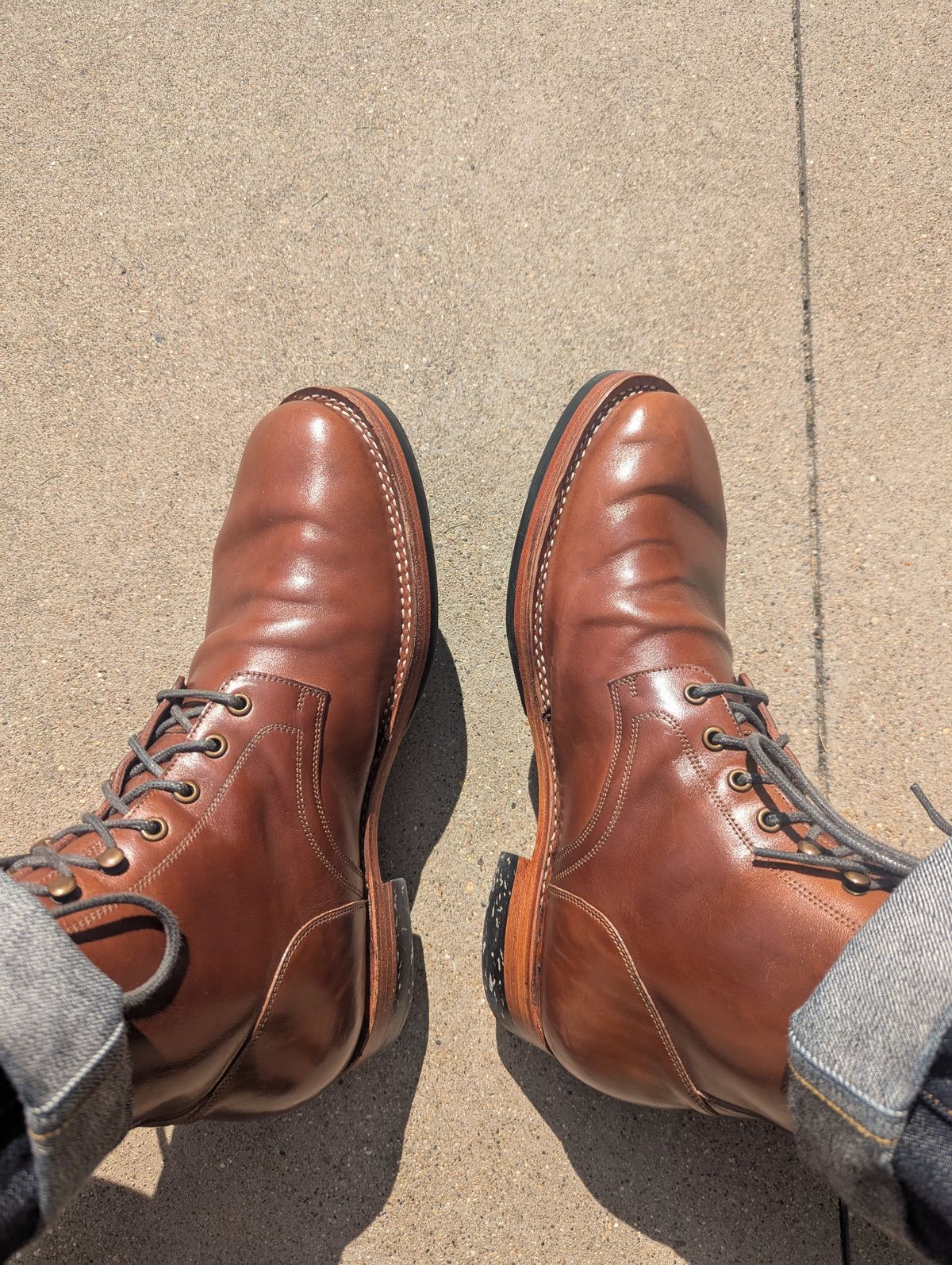 Photo by MrMister on August 29, 2025 of the Blkbrd Shoemaker Rudiger Service Boot in Maryam Toscanello TPR Horsebutt.