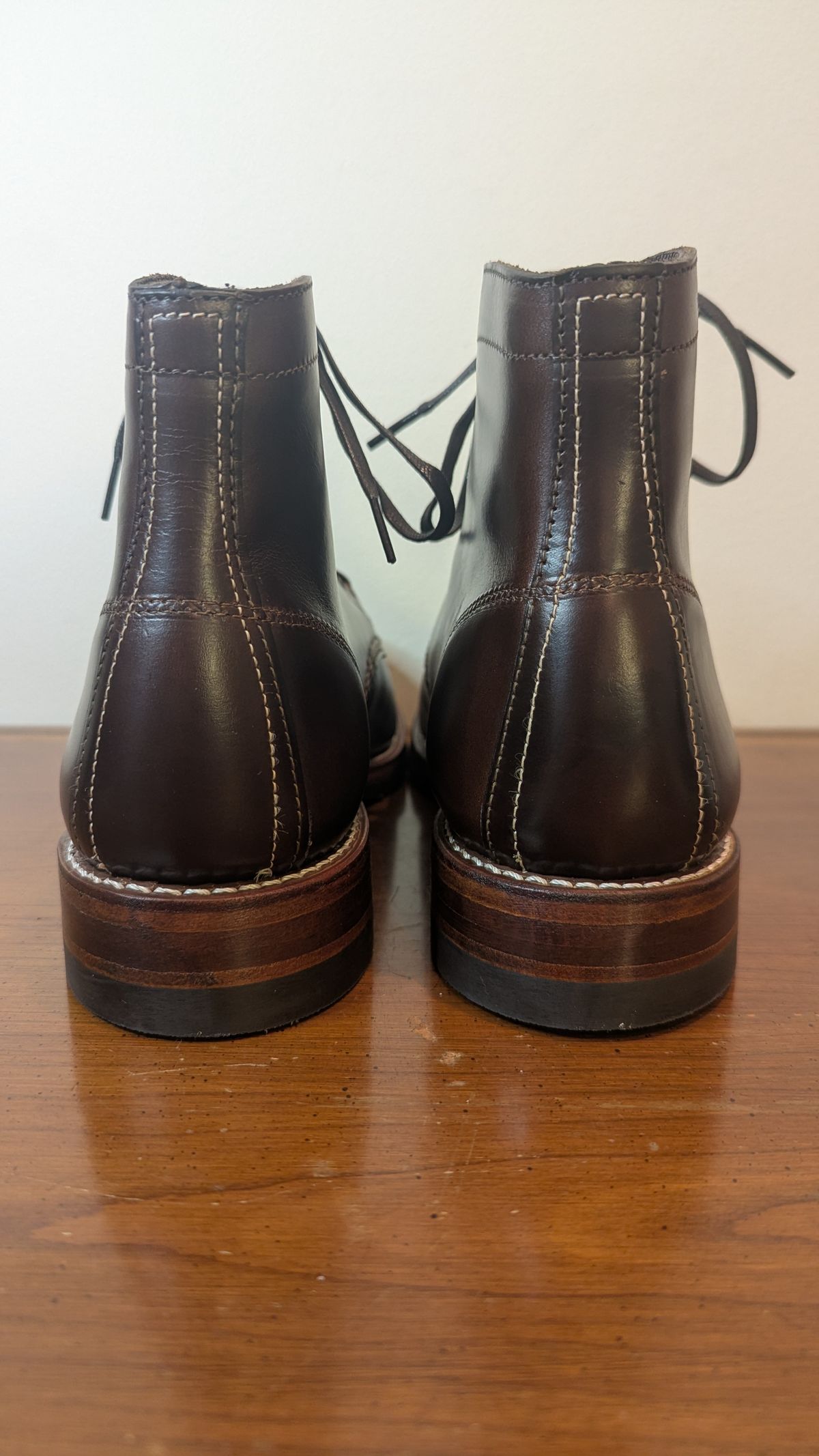 Photo by MrMister on November 6, 2025 of the Wolverine 1000 Mile Evans Boot in Horween Brown Chromexcel.