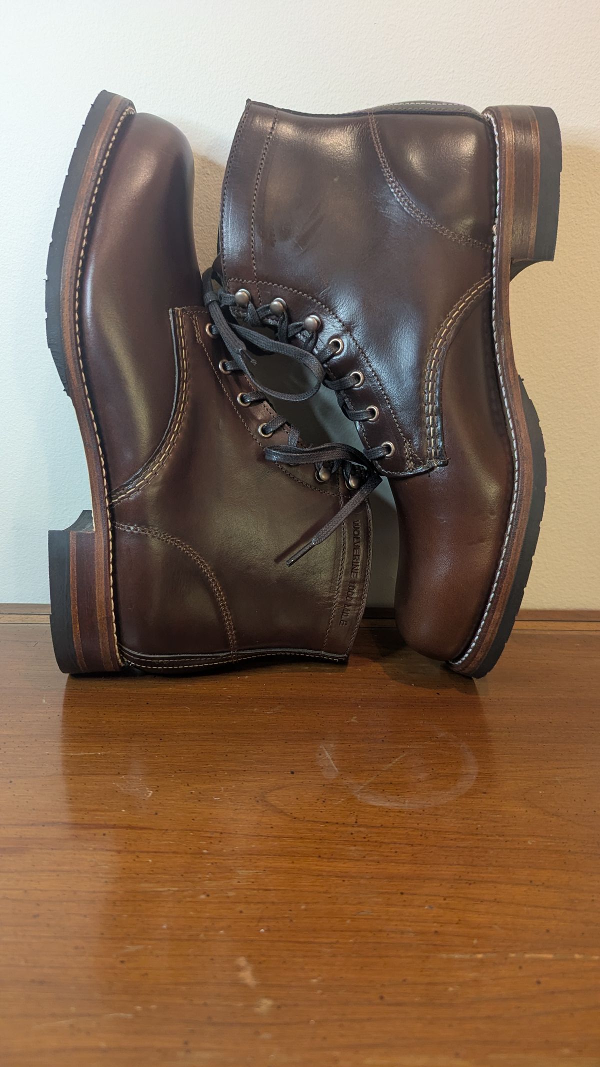Photo by MrMister on November 6, 2025 of the Wolverine 1000 Mile Evans Boot in Horween Brown Chromexcel.