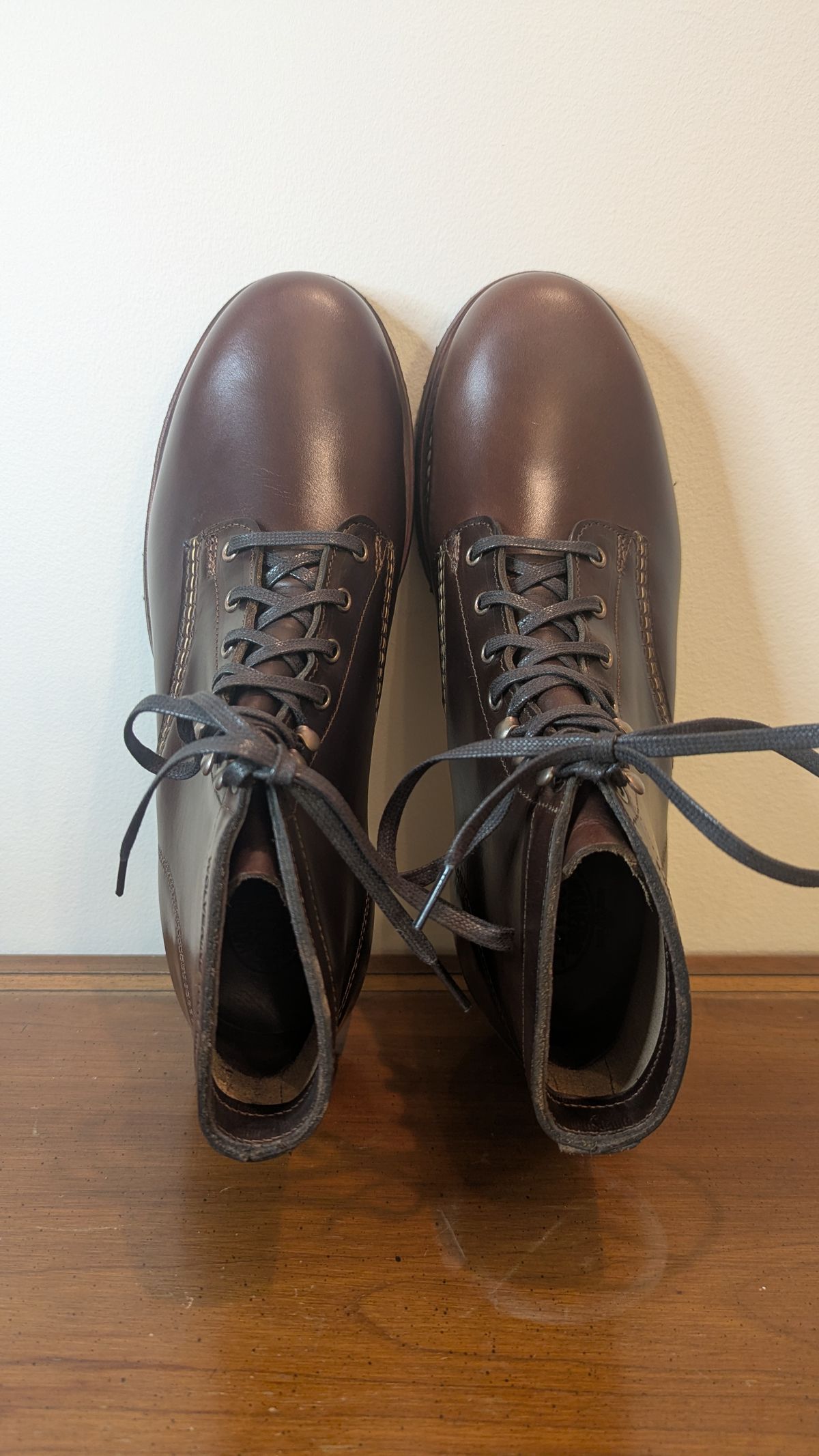 Photo by MrMister on November 6, 2025 of the Wolverine 1000 Mile Evans Boot in Horween Brown Chromexcel.