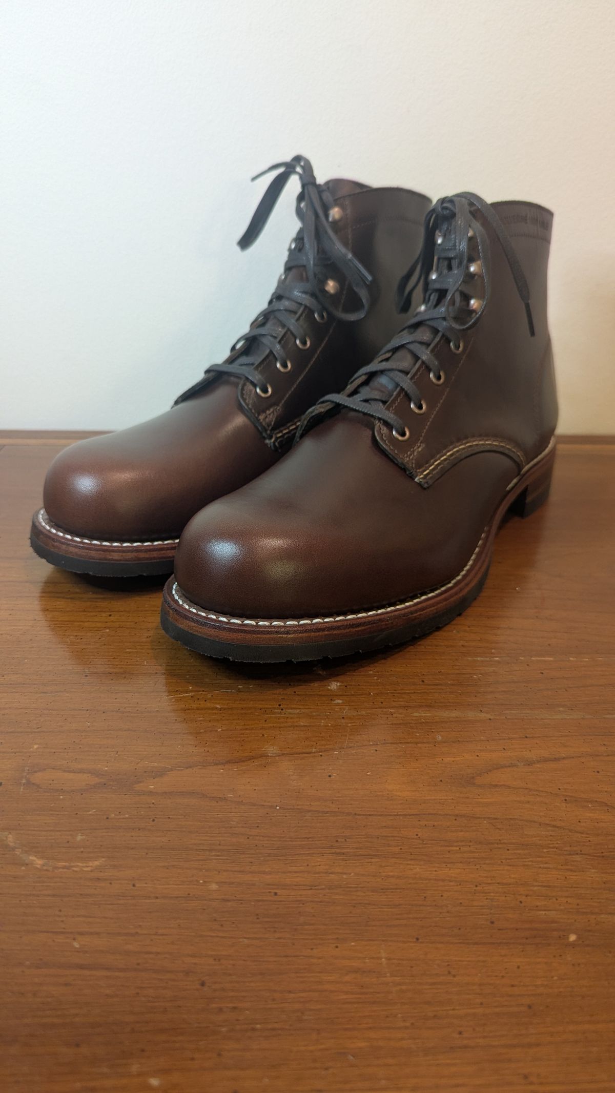 Photo by MrMister on November 6, 2025 of the Wolverine 1000 Mile Evans Boot in Horween Brown Chromexcel.