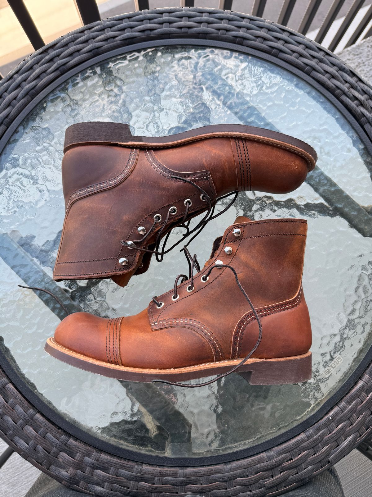 Photo by inventoryism on June 30, 2026 of the Red Wing Iron Ranger in S.B. Foot Copper Rough and Tough.