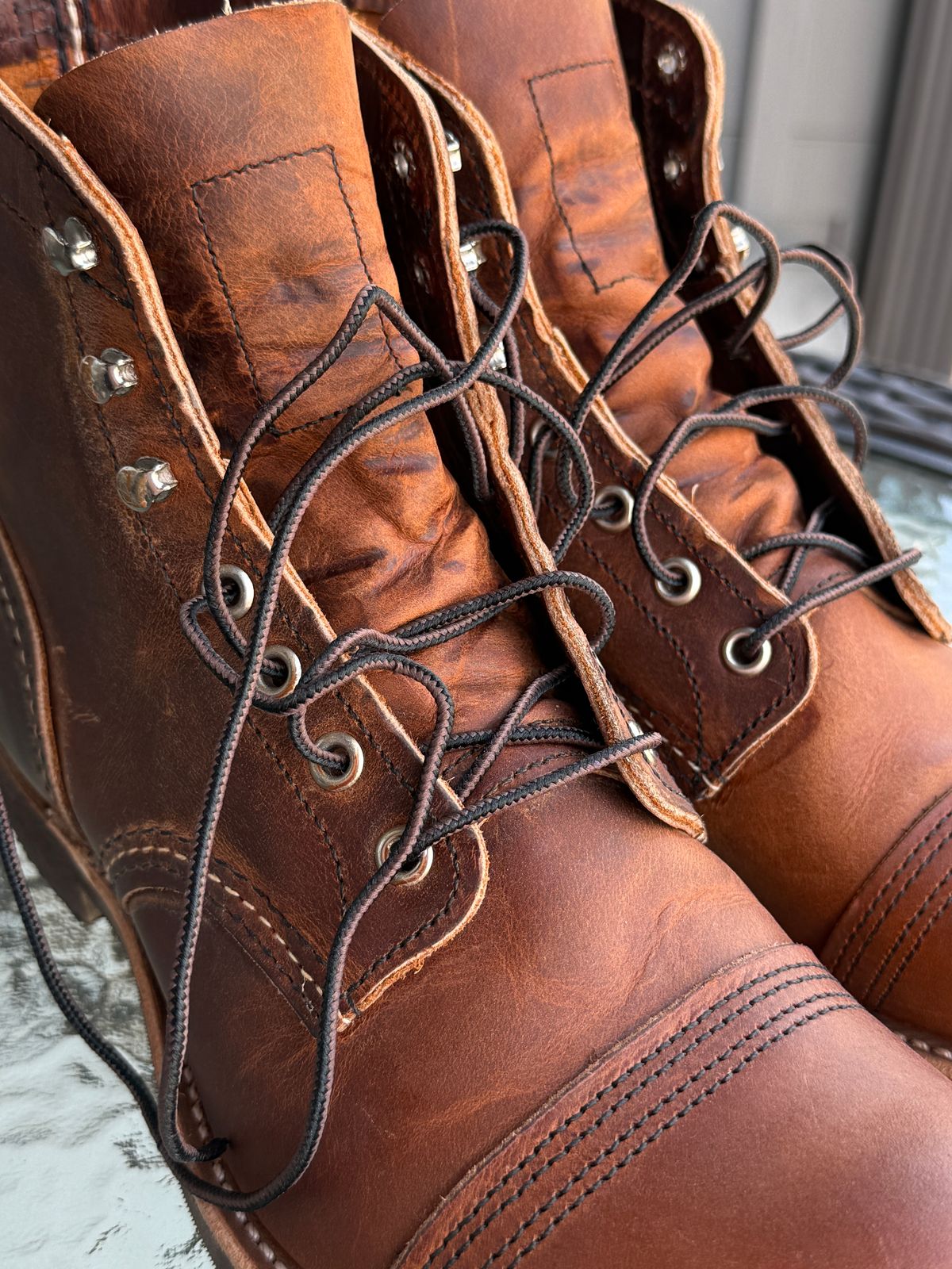 Photo by inventoryism on June 30, 2026 of the Red Wing Iron Ranger in S.B. Foot Copper Rough and Tough.