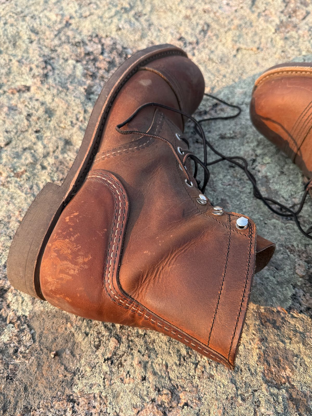 Photo by inventoryism on July 4, 2026 of the Red Wing Iron Ranger in S.B. Foot Copper Rough and Tough.