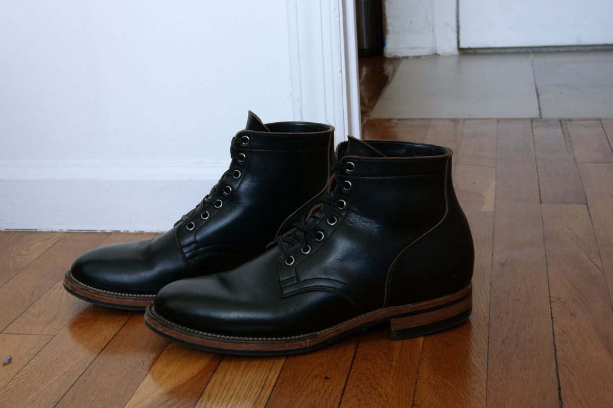 Photo by inventoryism on May 29, 2026 of the Viberg Service Boot in Horween Black Chromexcel.