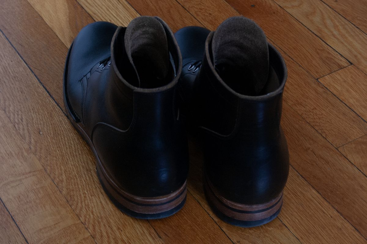 Photo by inventoryism on May 29, 2026 of the Viberg Service Boot in Horween Black Chromexcel.