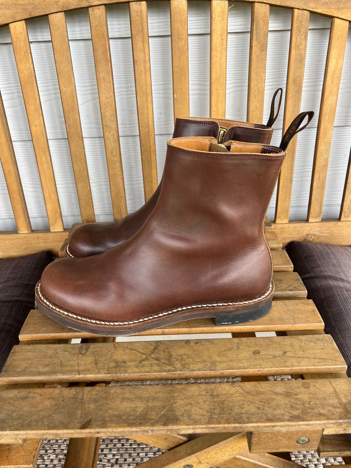 Photo by Manny_Quixote on April 8, 2026 of the Rolling Dub Trio Casper Boot in Horween Brown Chromexcel.