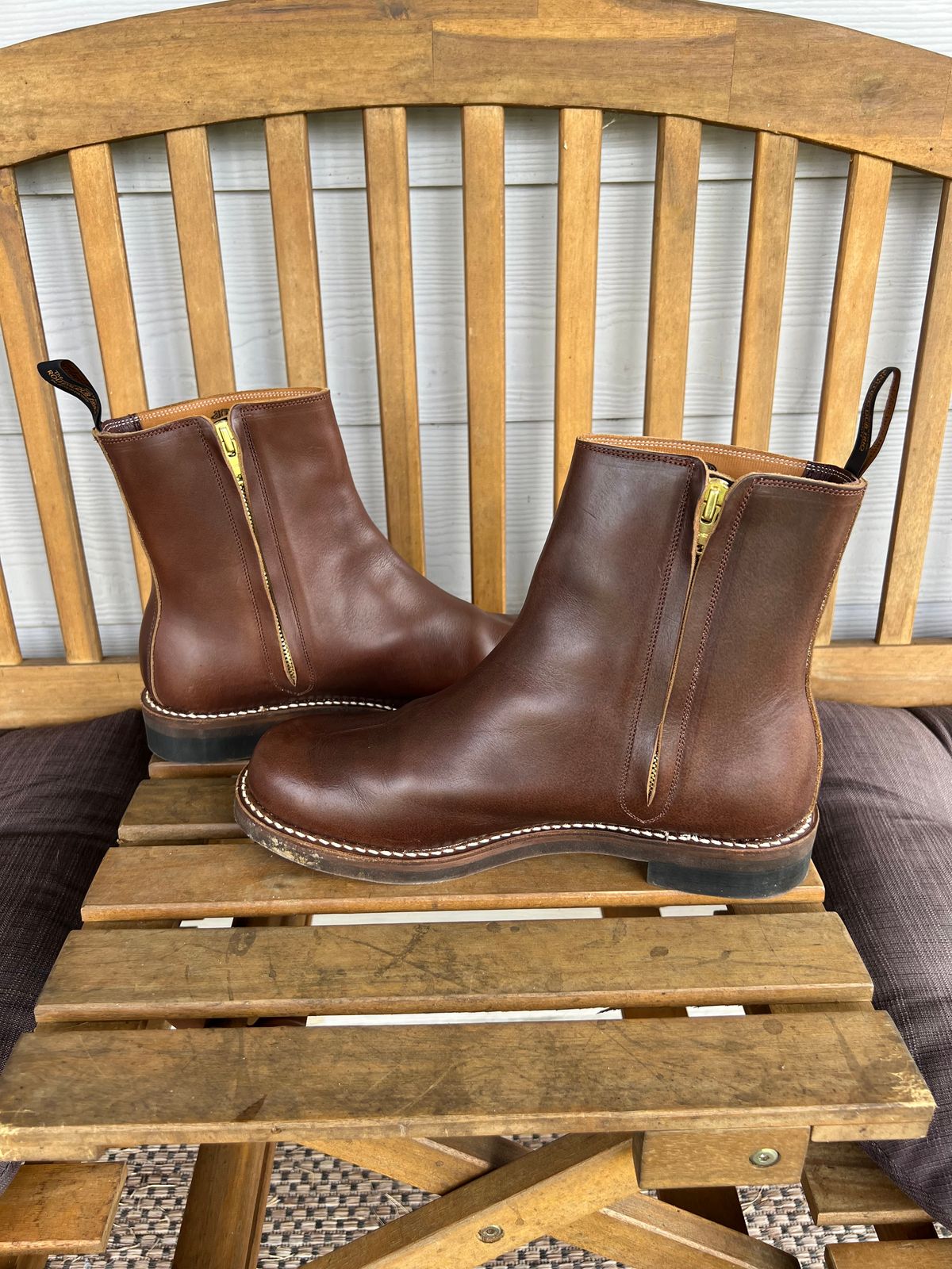 Photo by Manny_Quixote on April 8, 2026 of the Rolling Dub Trio Casper Boot in Horween Brown Chromexcel.