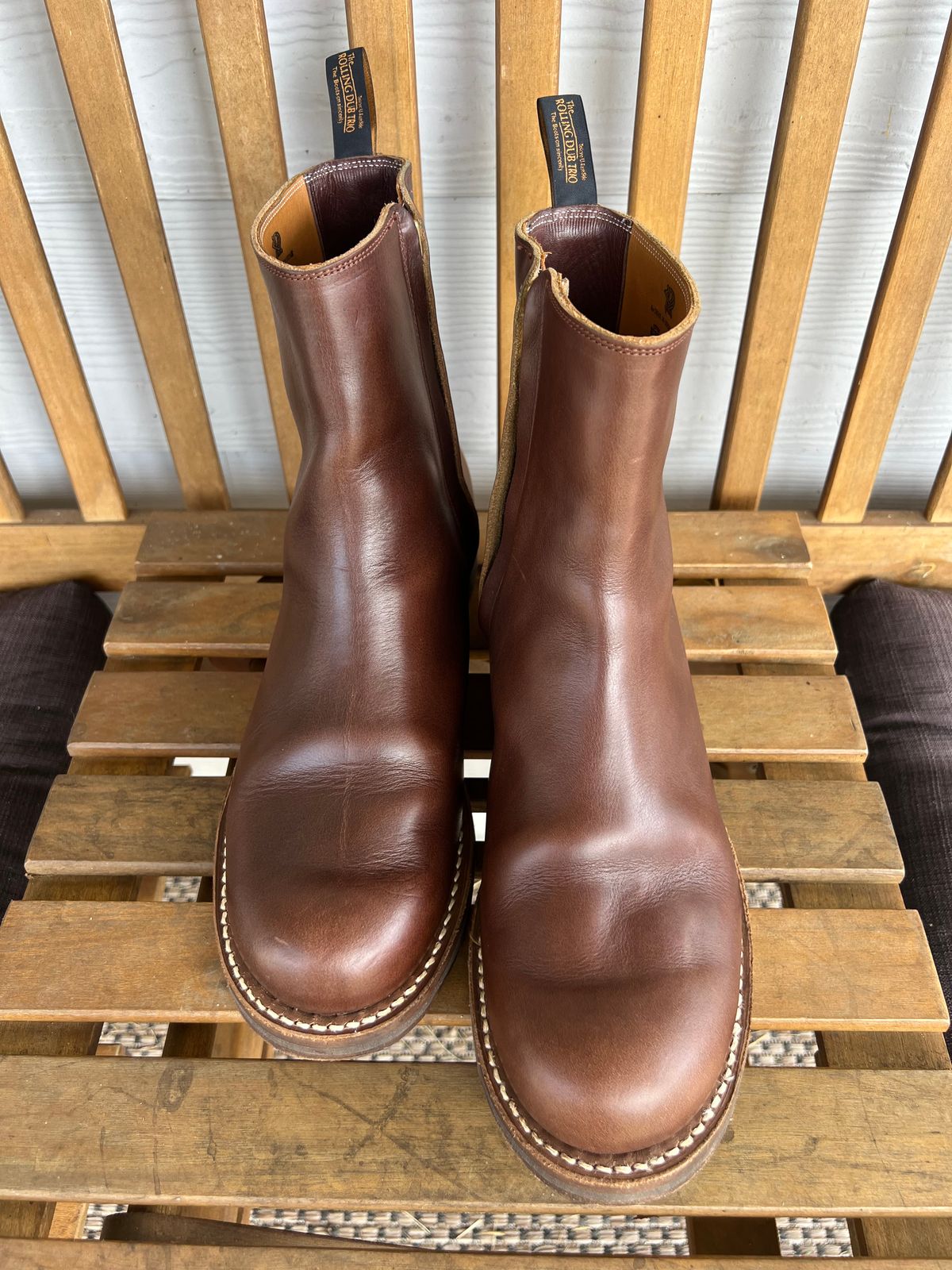 Photo by Manny_Quixote on April 9, 2026 of the Rolling Dub Trio Casper Boot in Horween Brown Chromexcel.