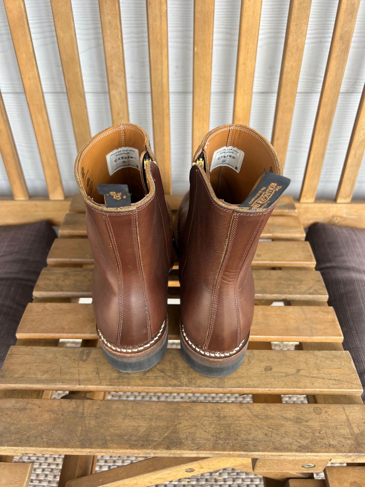 Photo by Manny_Quixote on April 9, 2026 of the Rolling Dub Trio Casper Boot in Horween Brown Chromexcel.
