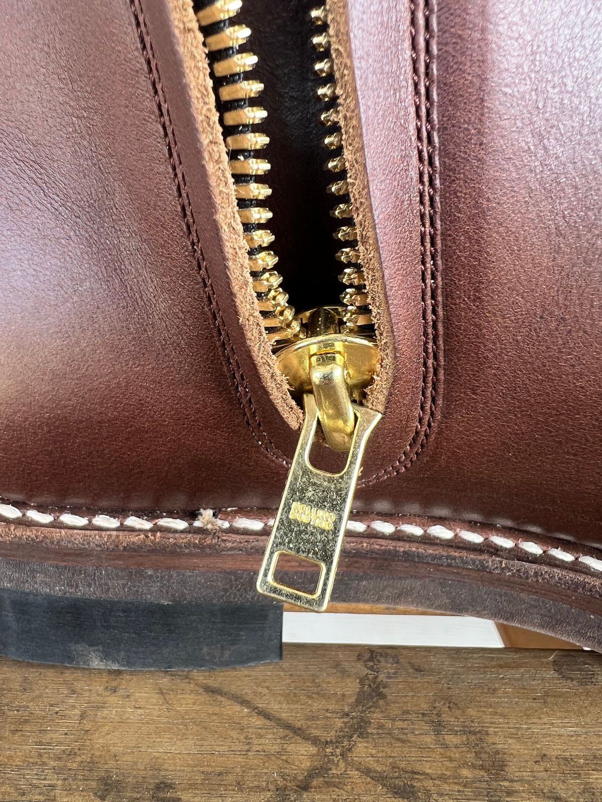 Photo by Manny_Quixote on April 9, 2026 of the Rolling Dub Trio Casper Boot in Horween Brown Chromexcel.