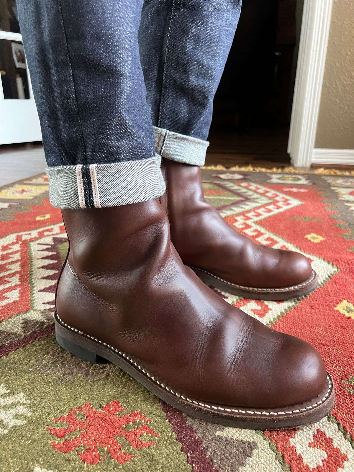Photo by Manny_Quixote on April 30, 2026 of the Rolling Dub Trio Casper Boot in Horween Brown Chromexcel.