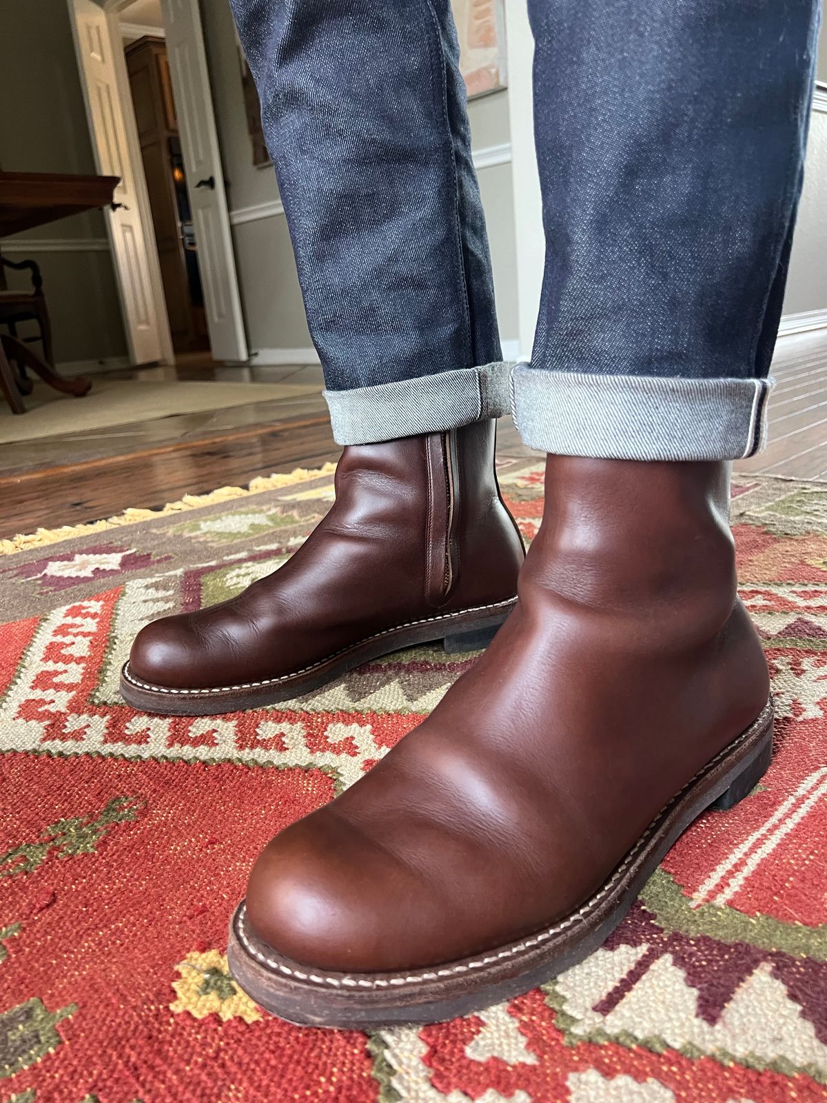 Photo by Manny_Quixote on April 30, 2026 of the Rolling Dub Trio Casper Boot in Horween Brown Chromexcel.