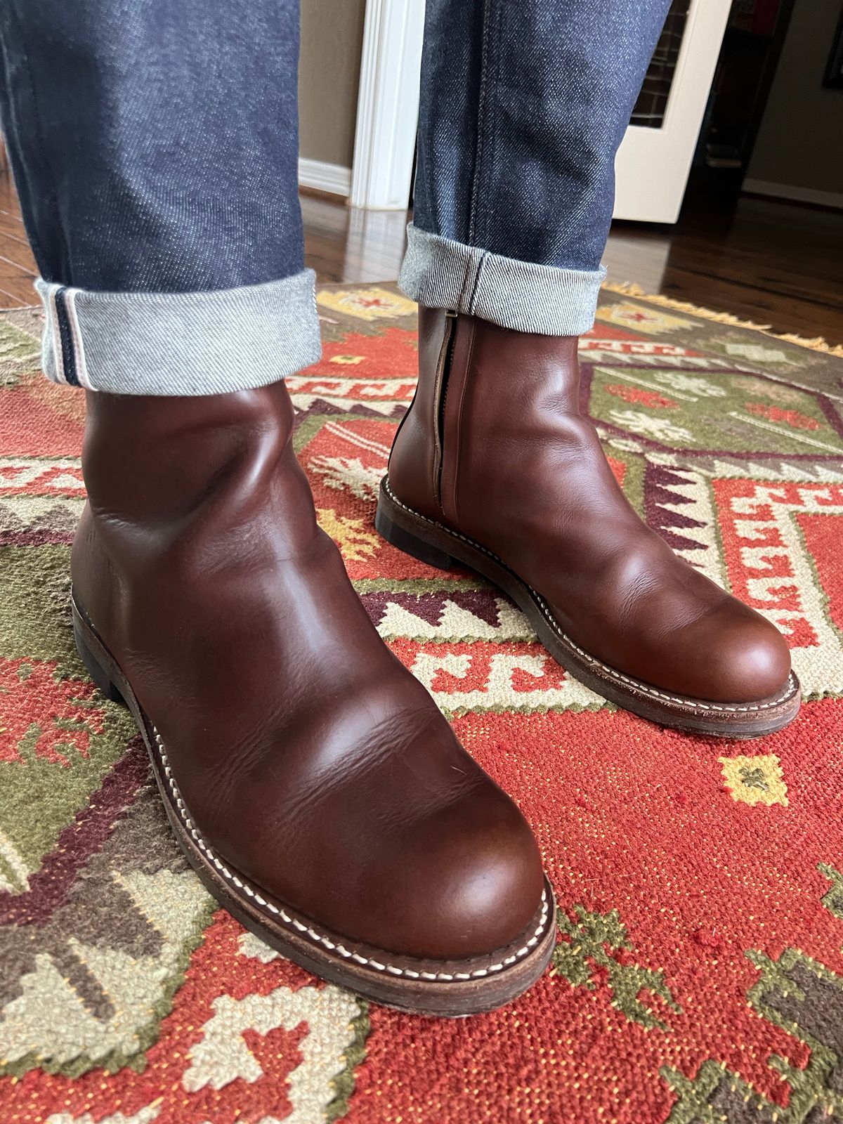 Photo by Manny_Quixote on April 30, 2026 of the Rolling Dub Trio Casper Boot in Horween Brown Chromexcel.