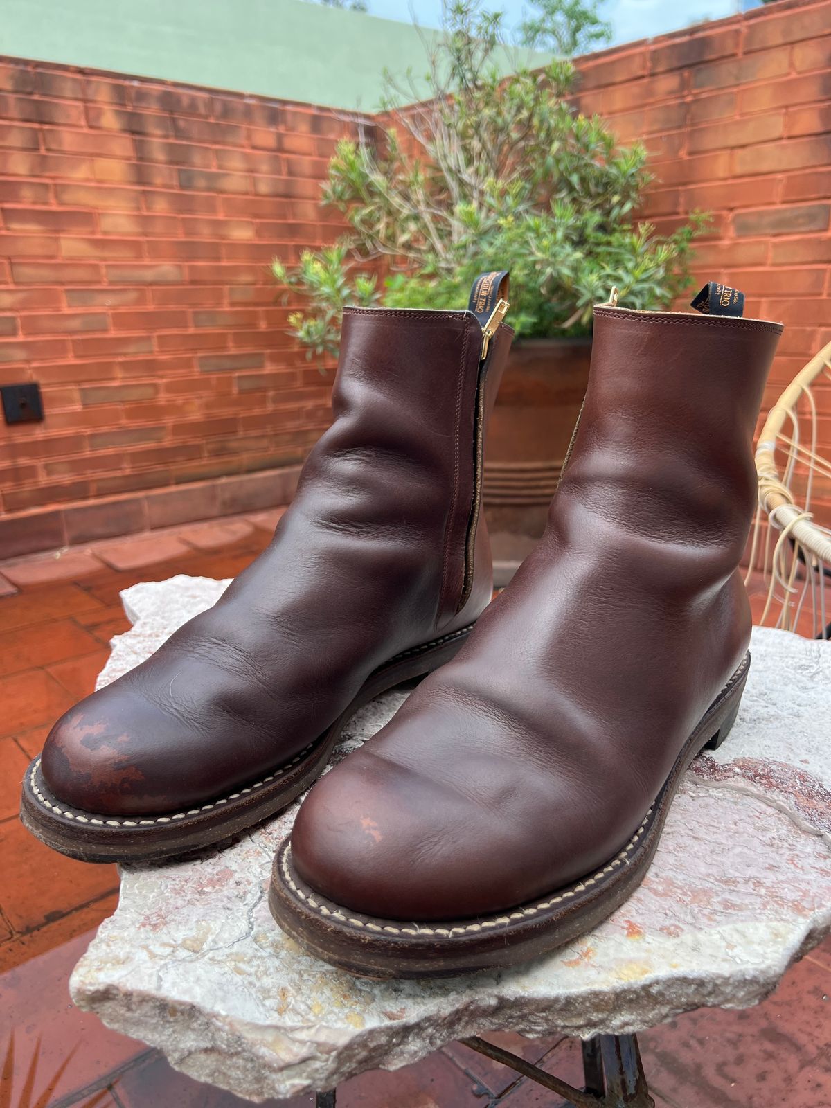 Photo by Manny_Quixote on June 12, 2026 of the Rolling Dub Trio Casper Boot in Horween Brown Chromexcel.