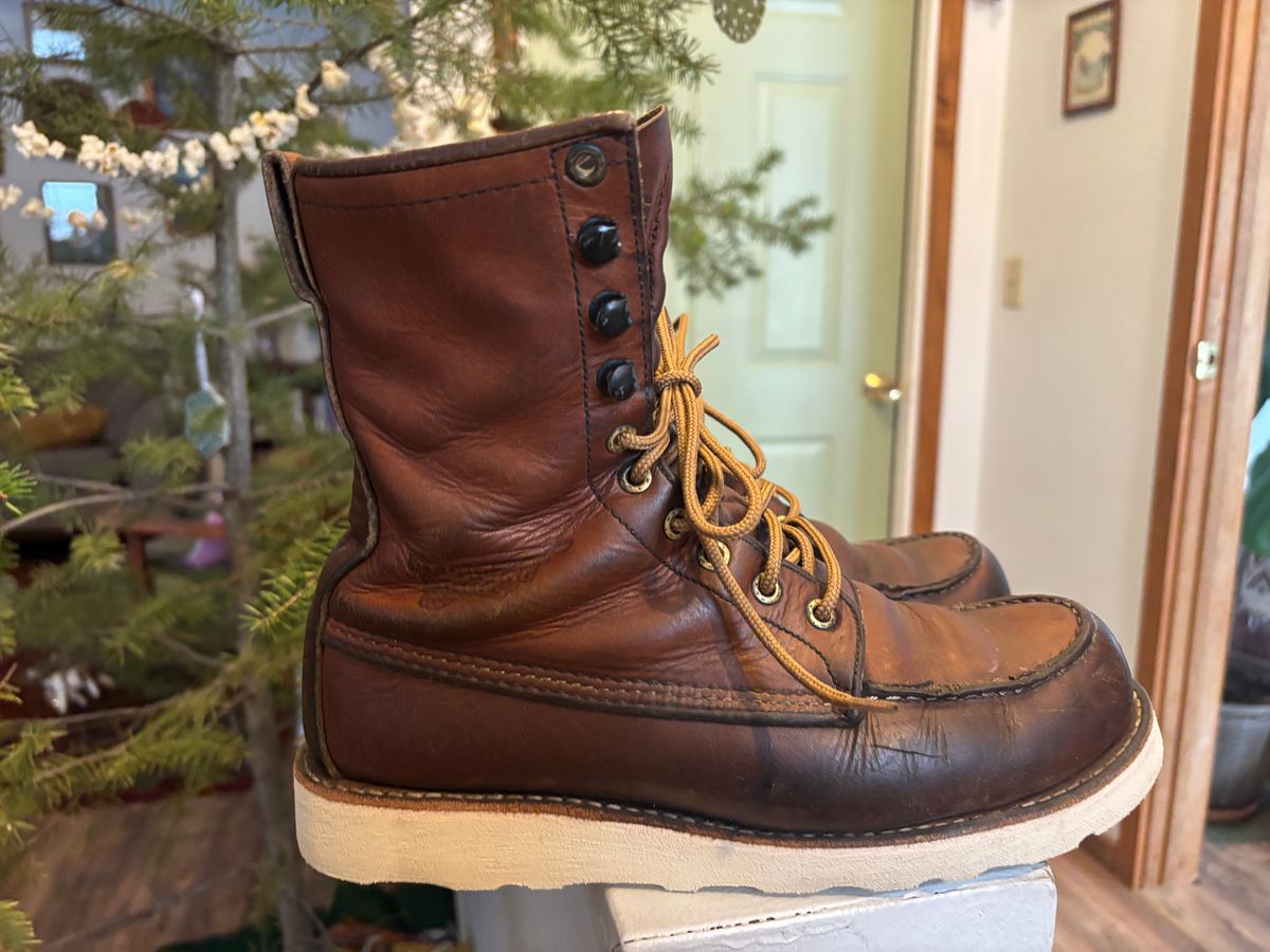 Photo by backcut on December 20, 2024 of the Red Wing 8-Inch Classic Moc in S.B. Foot Oro-Iginal.