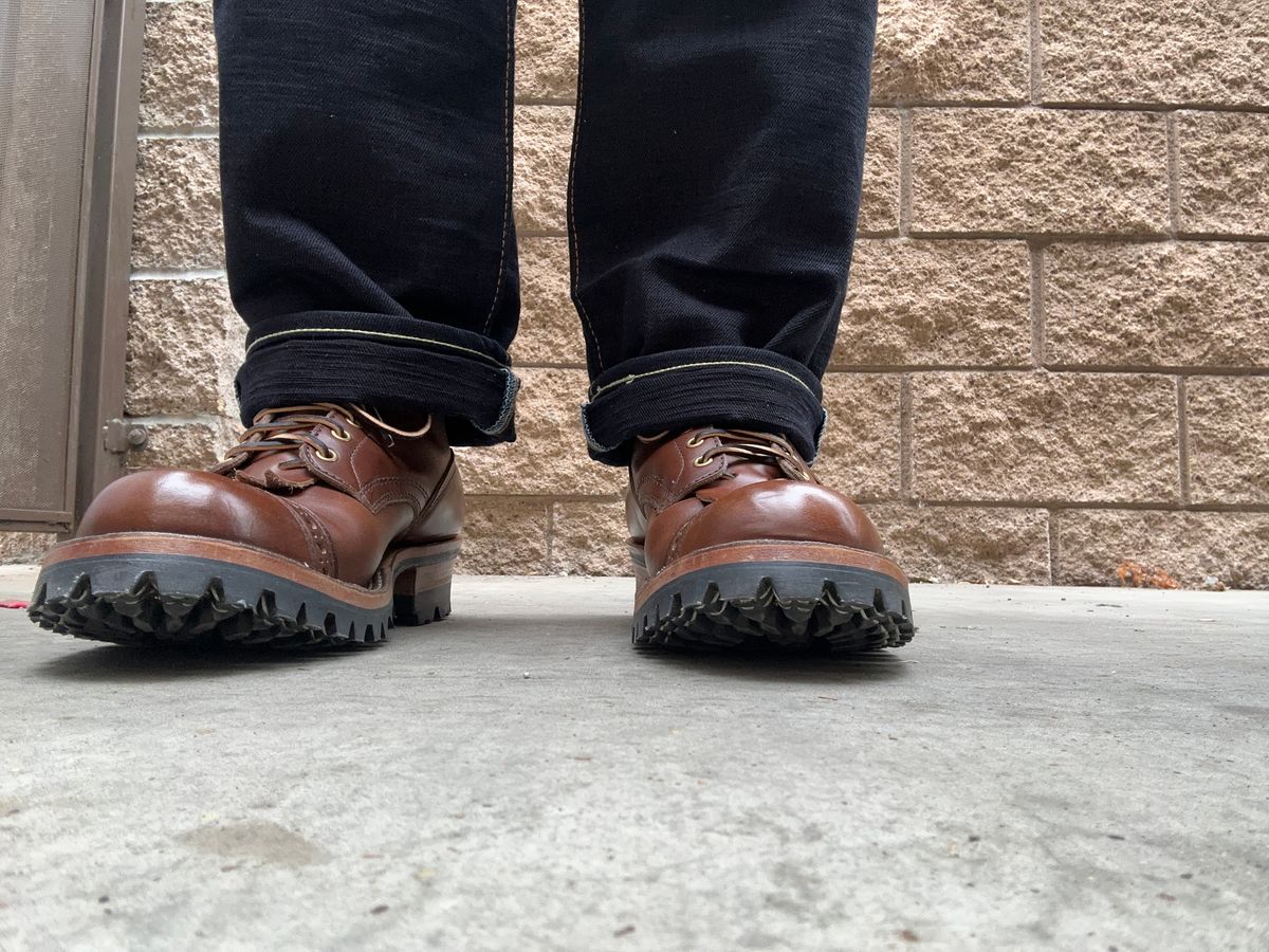 Photo by chriscanecoffee on December 24, 2024 of the White's Bounty Hunter in Seidel British Tan Double Shot.