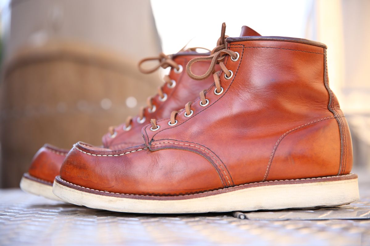 Photo by chriscanecoffee on December 26, 2024 of the Red Wing 8-Inch Classic Moc in S.B. Foot Oro Legacy.