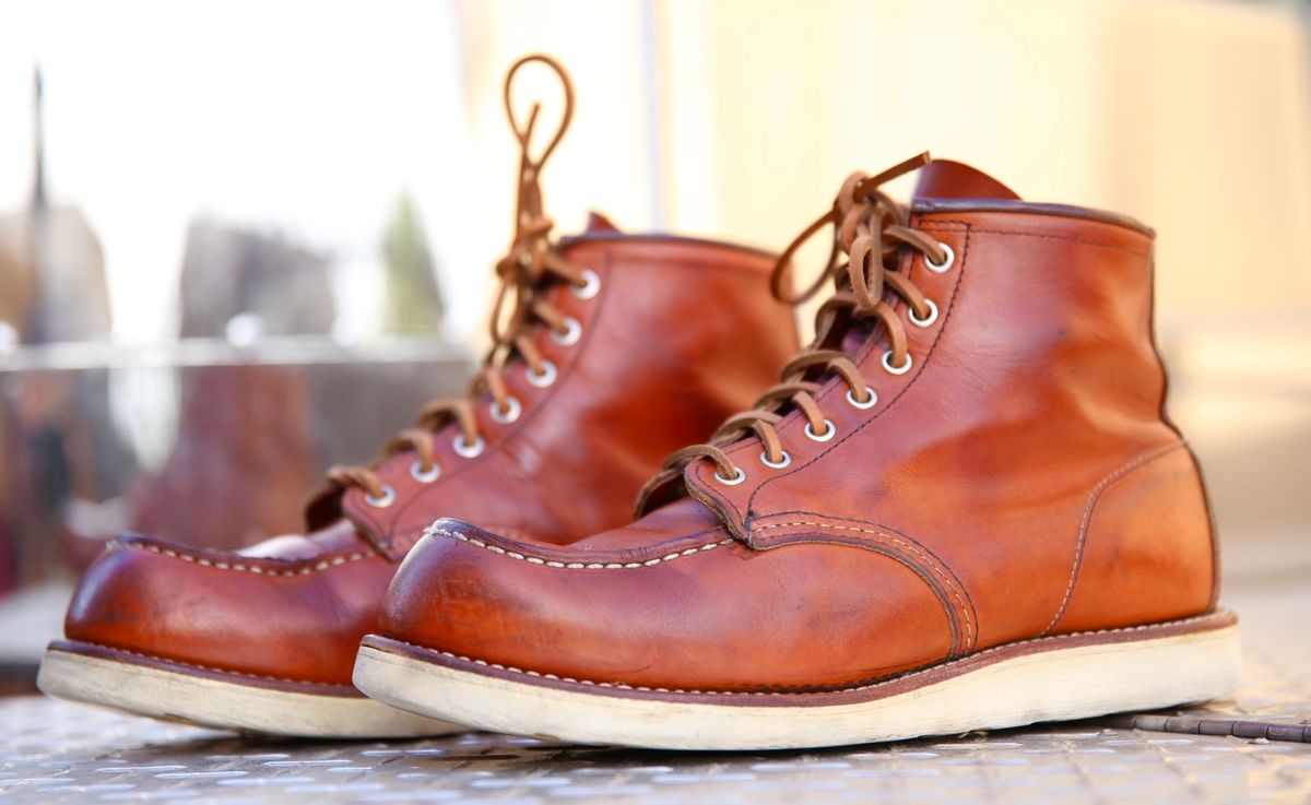 Photo by chriscanecoffee on December 26, 2024 of the Red Wing 8-Inch Classic Moc in S.B. Foot Oro Legacy.