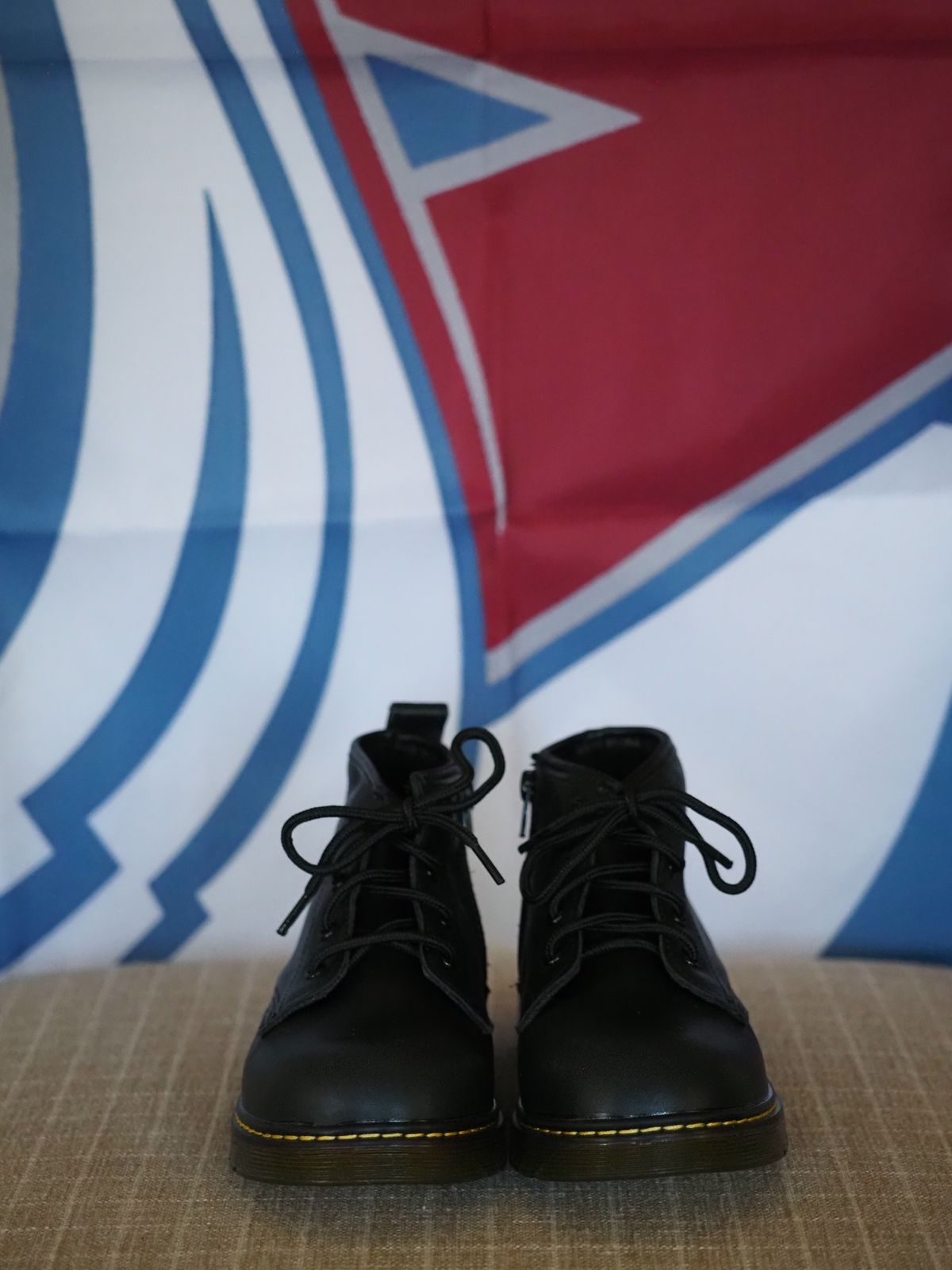 Photo by Little_Pods on October 2, 2025 of the Piper Finn Black-Combat Boot in Unknown Leather.