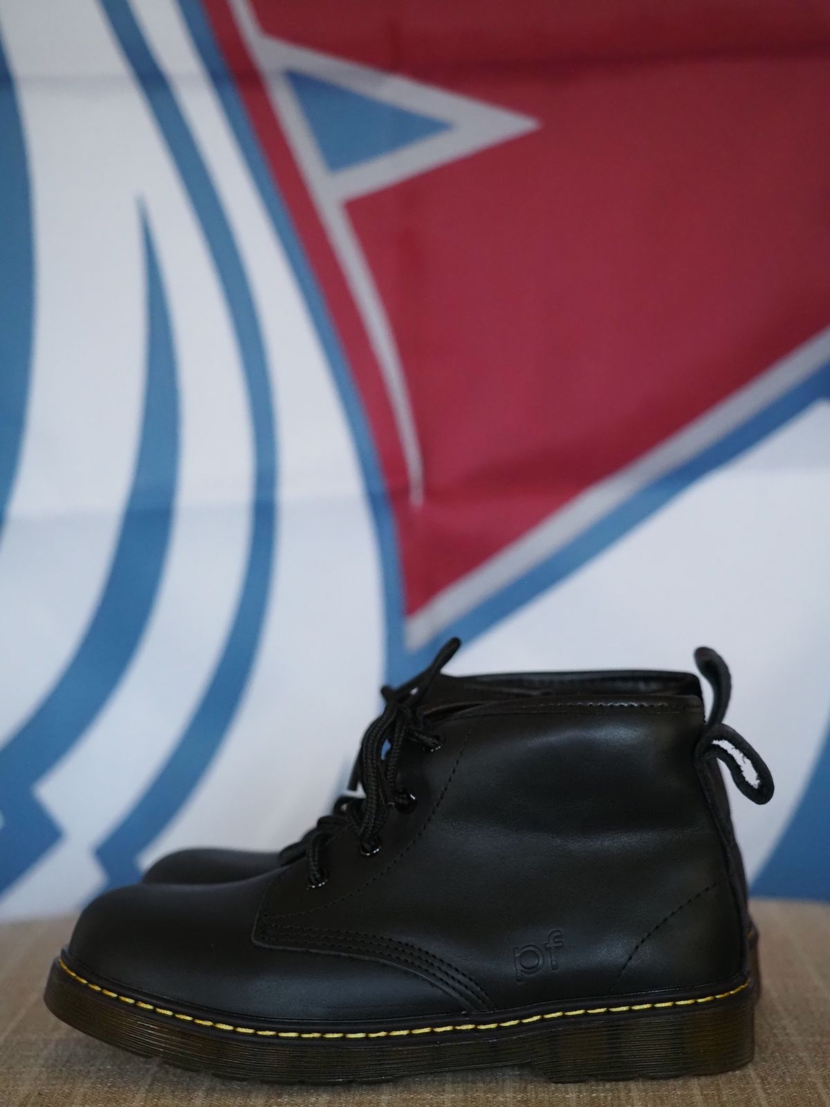 Photo by Little_Pods on October 2, 2025 of the Piper Finn Black-Combat Boot in Unknown Leather.