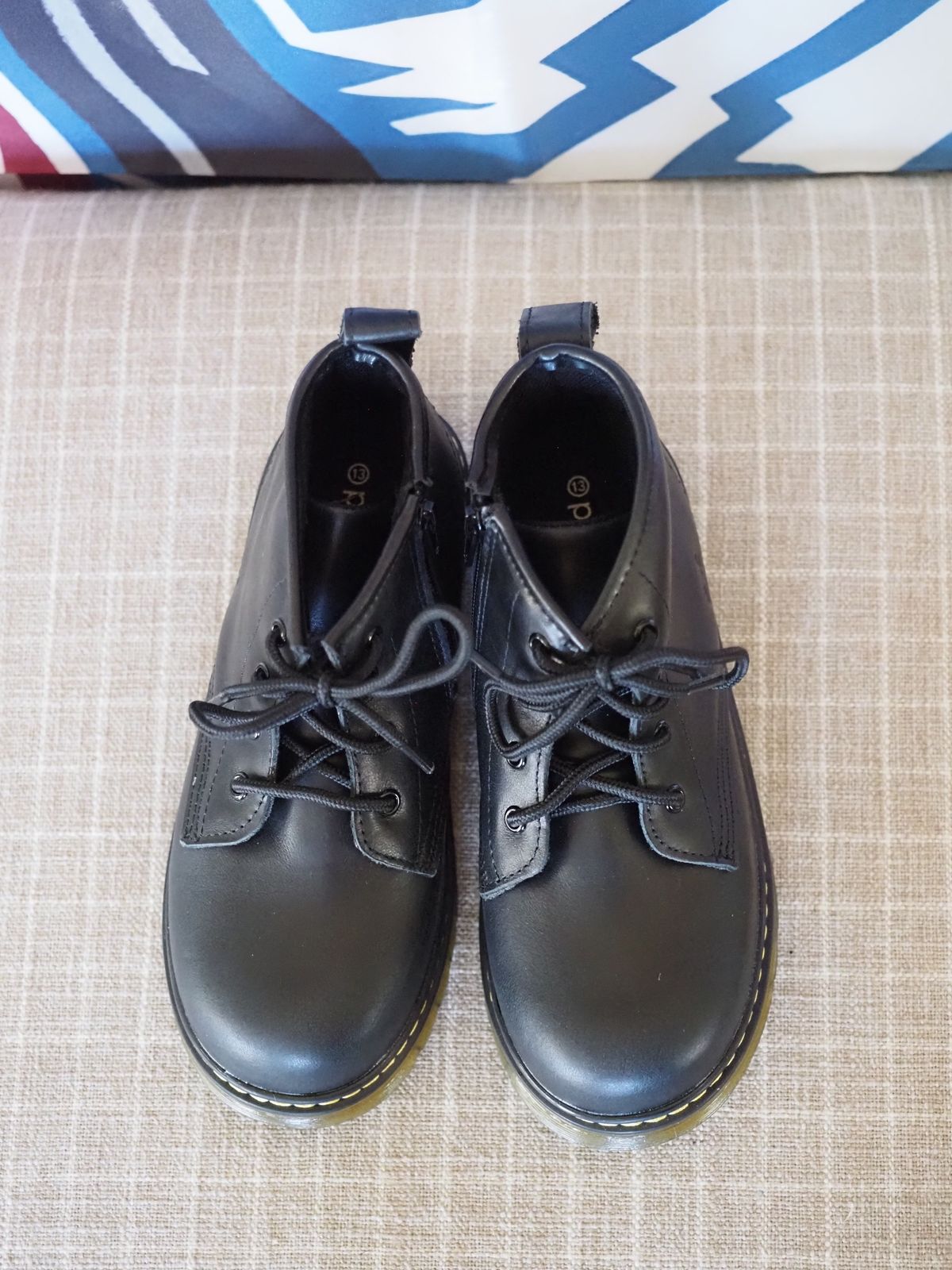 Photo by Little_Pods on October 2, 2025 of the Piper Finn Black-Combat Boot in Unknown Leather.
