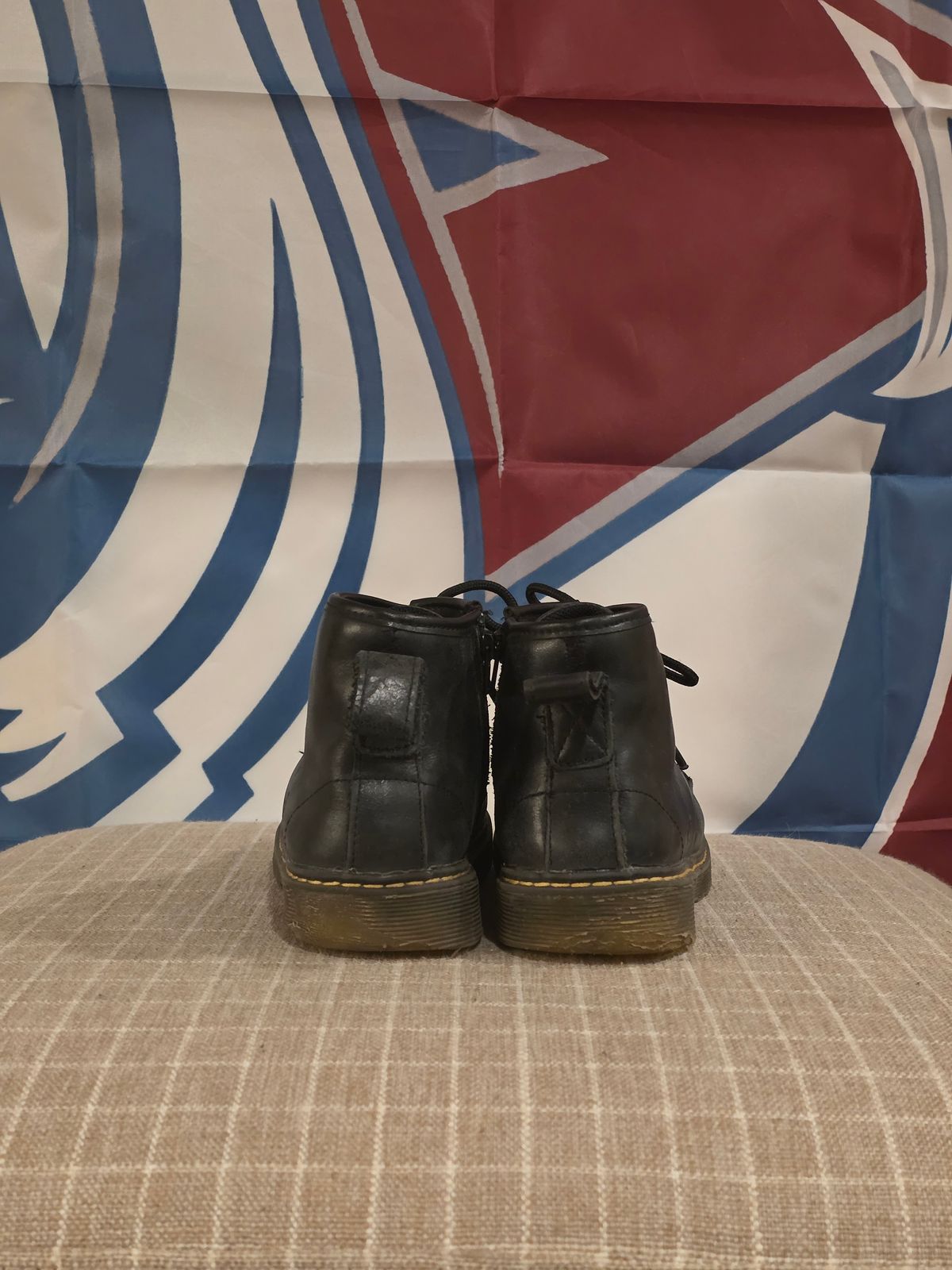 Photo by Little_Pods on November 6, 2025 of the Piper Finn Black-Combat Boot in Unknown Leather.