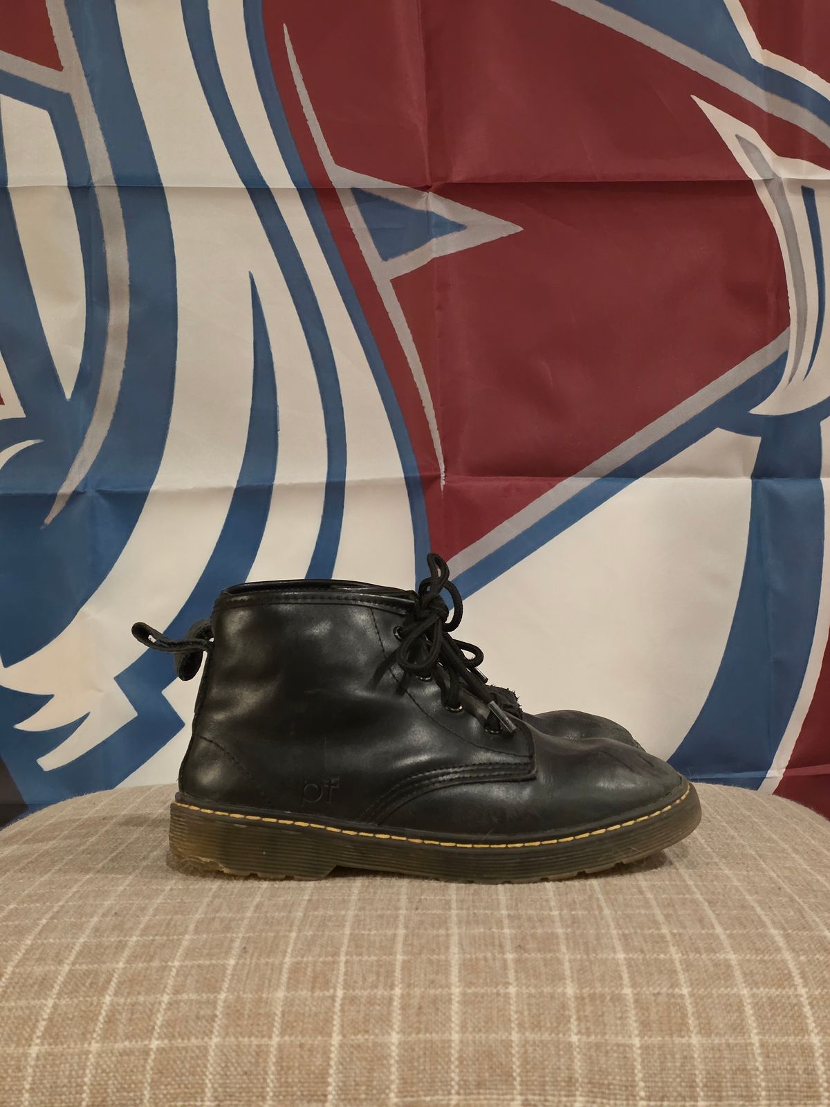 Photo by Little_Pods on November 6, 2025 of the Piper Finn Black-Combat Boot in Unknown Leather.